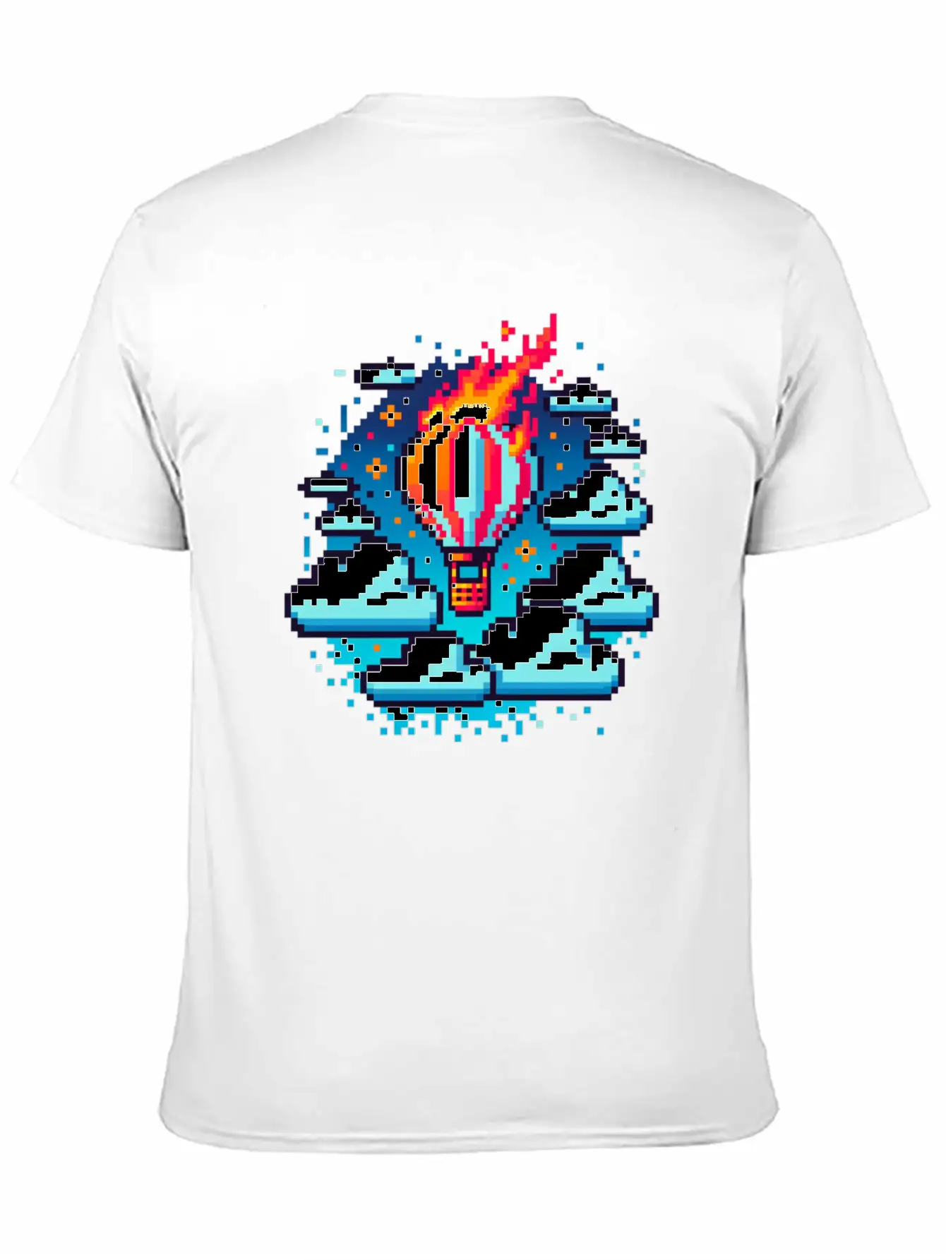 Pixel Skies Adventure: Hot Air Balloon Soar Soft Cotton Short Sleeve Tee ¨C Unisex Wardrobe Staple