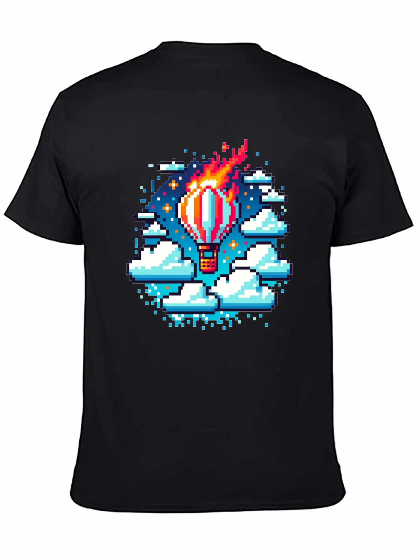 Pixel Skies Adventure: Hot Air Balloon Soar Soft Cotton Short Sleeve Tee ¨C Unisex Wardrobe Staple