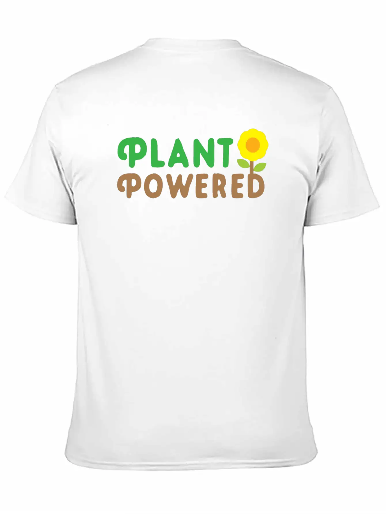 Plant Powered With Sunflower Basic Graphic T-Shirt ¨C Daily Comfort In Soft Cotton