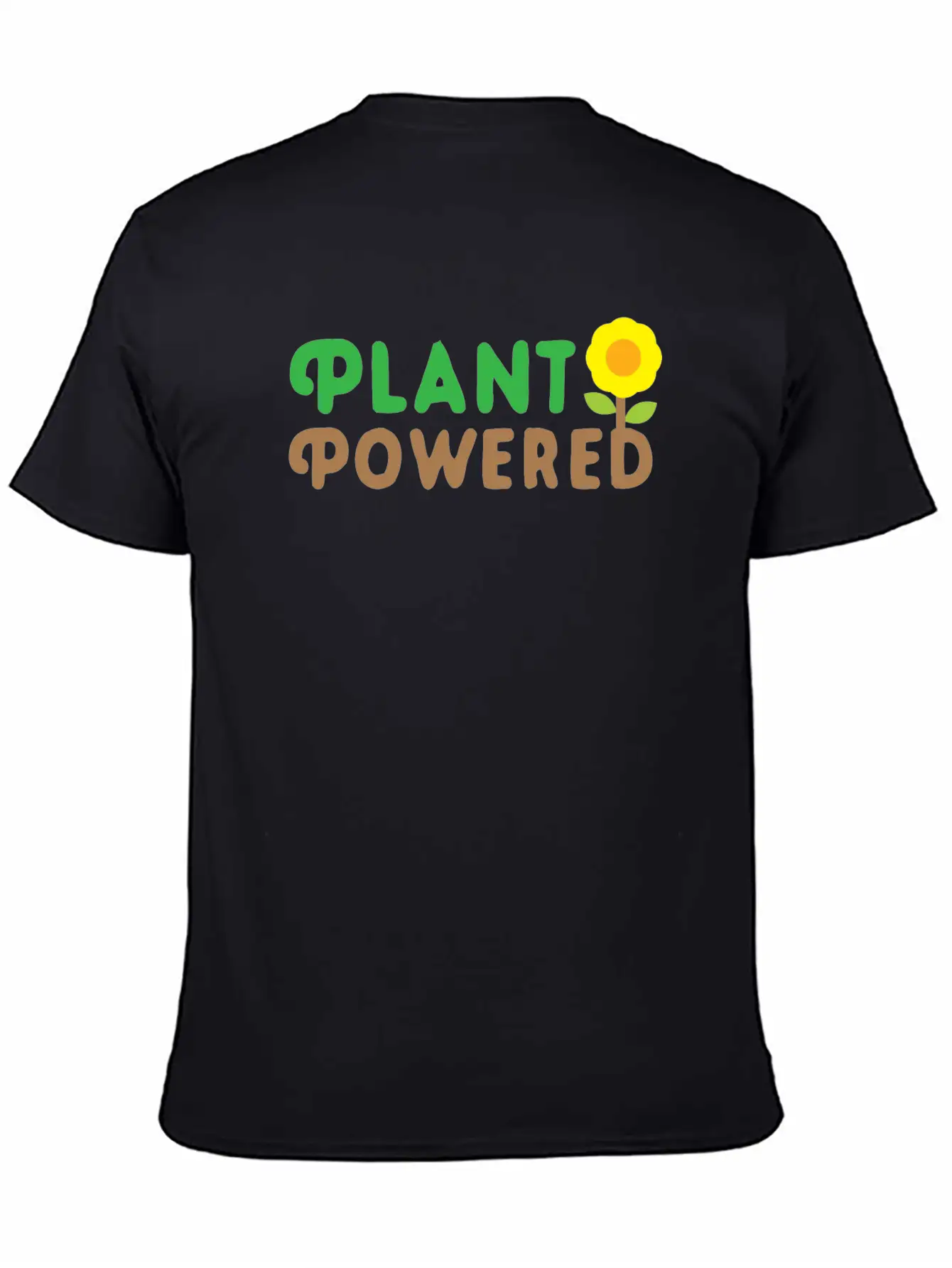 Plant Powered With Sunflower Basic Graphic T-Shirt ¨C Daily Comfort In Soft Cotton