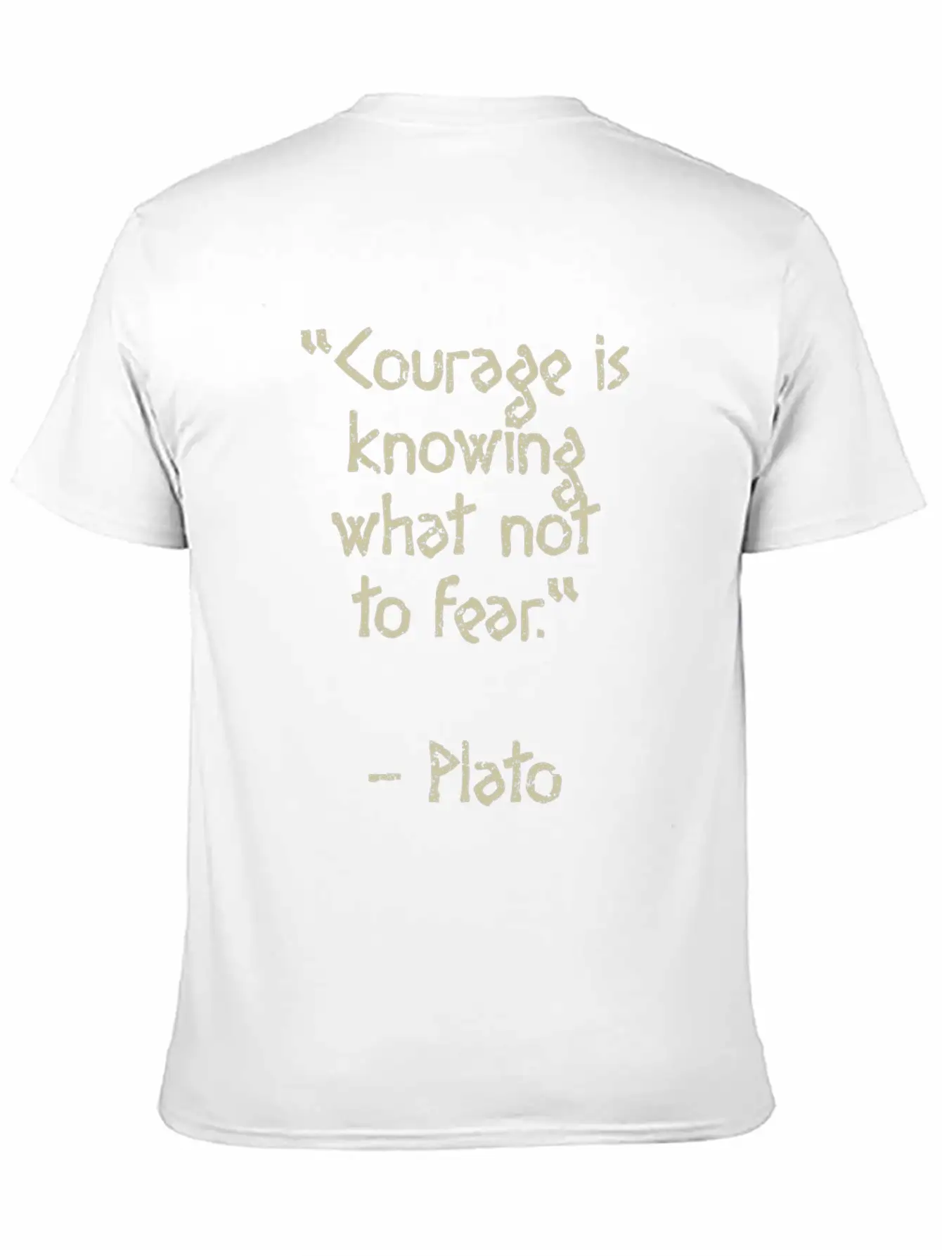 Plato Quote - Courage Is Knowing What Not To Fear Basic Graphic T-Shirt ¨C Daily Comfort In Soft Cotton