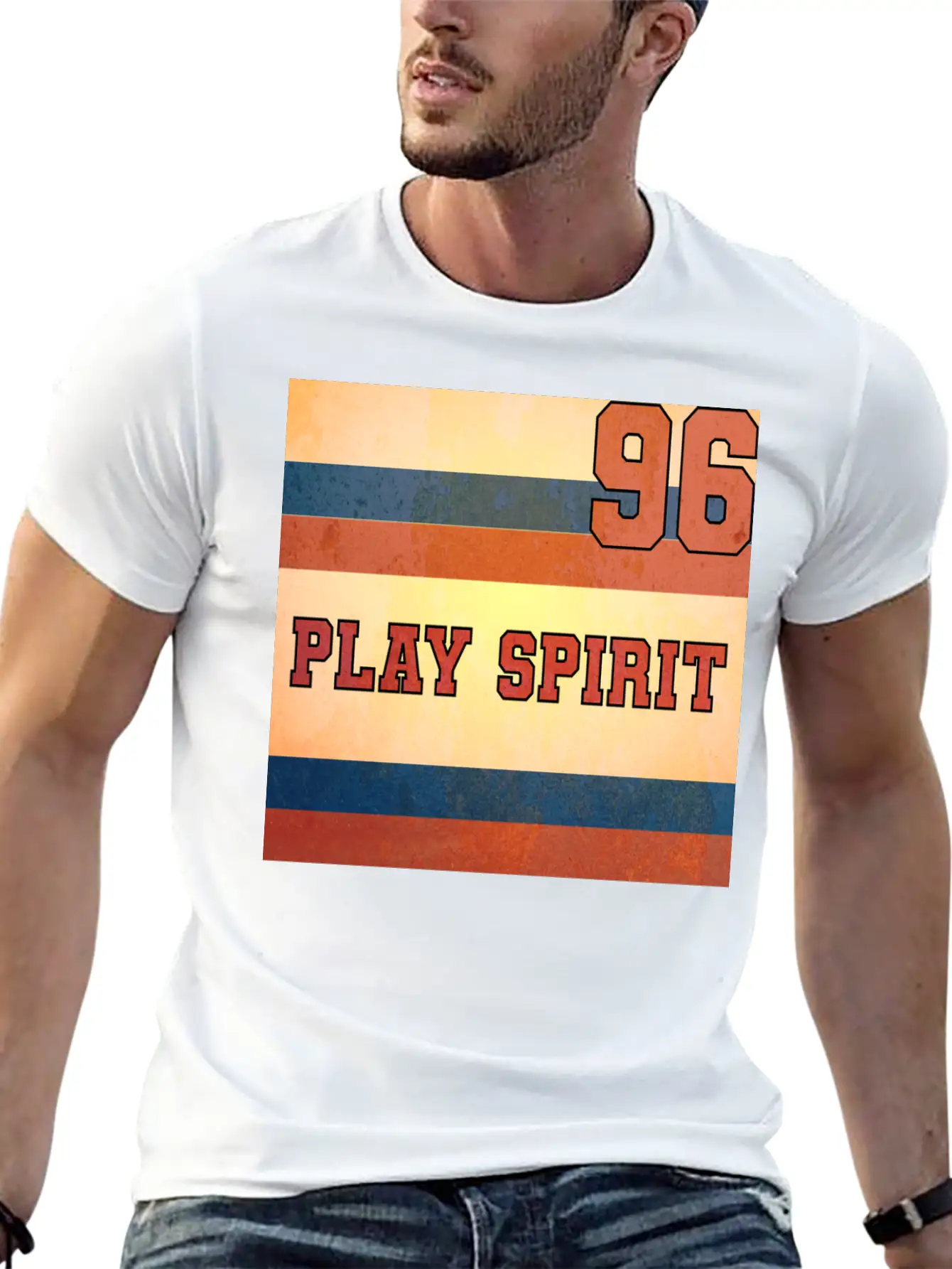 PLAY SPIRIT NUMBER 96 Soft Cotton Short Sleeve Tee ¨C Unisex Wardrobe Staple