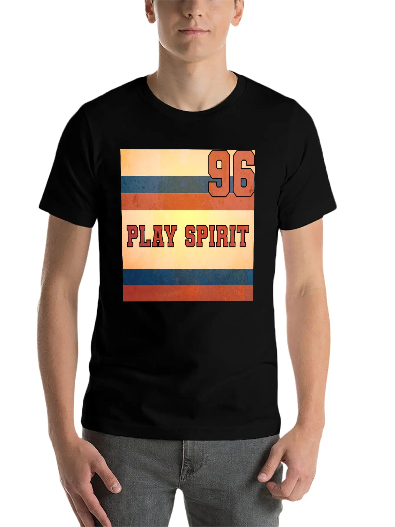 PLAY SPIRIT NUMBER 96 Soft Cotton Short Sleeve Tee ¨C Unisex Wardrobe Staple