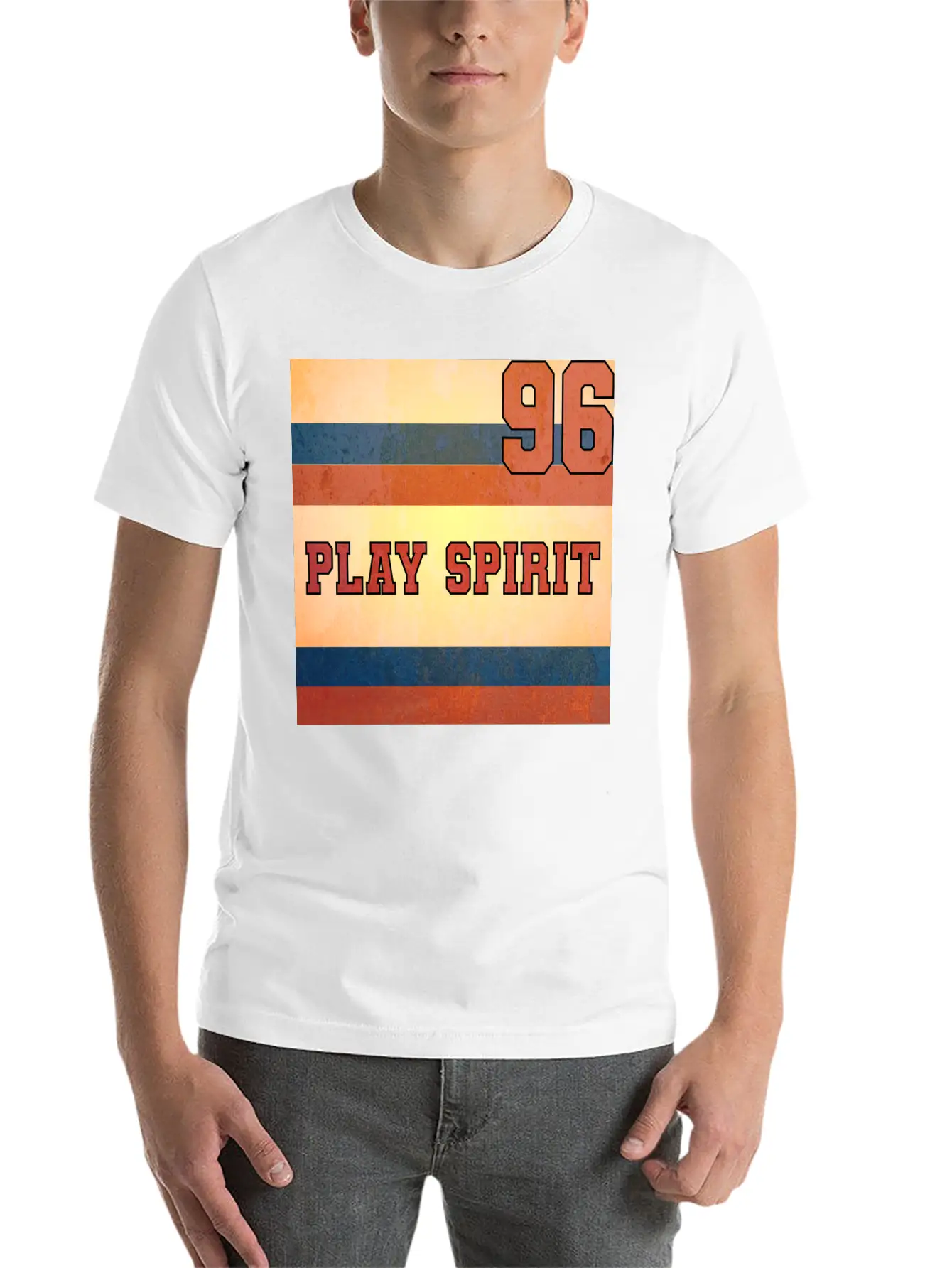 PLAY SPIRIT NUMBER 96 Soft Cotton Short Sleeve Tee ¨C Unisex Wardrobe Staple