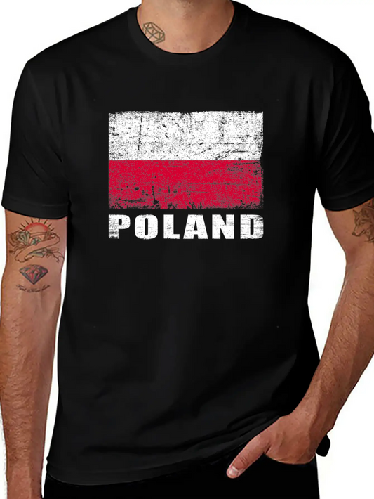 Poland Flag Grunge Country Flag Poland Soft Cotton Short Sleeve Tee ¨C Unisex Wardrobe Staple