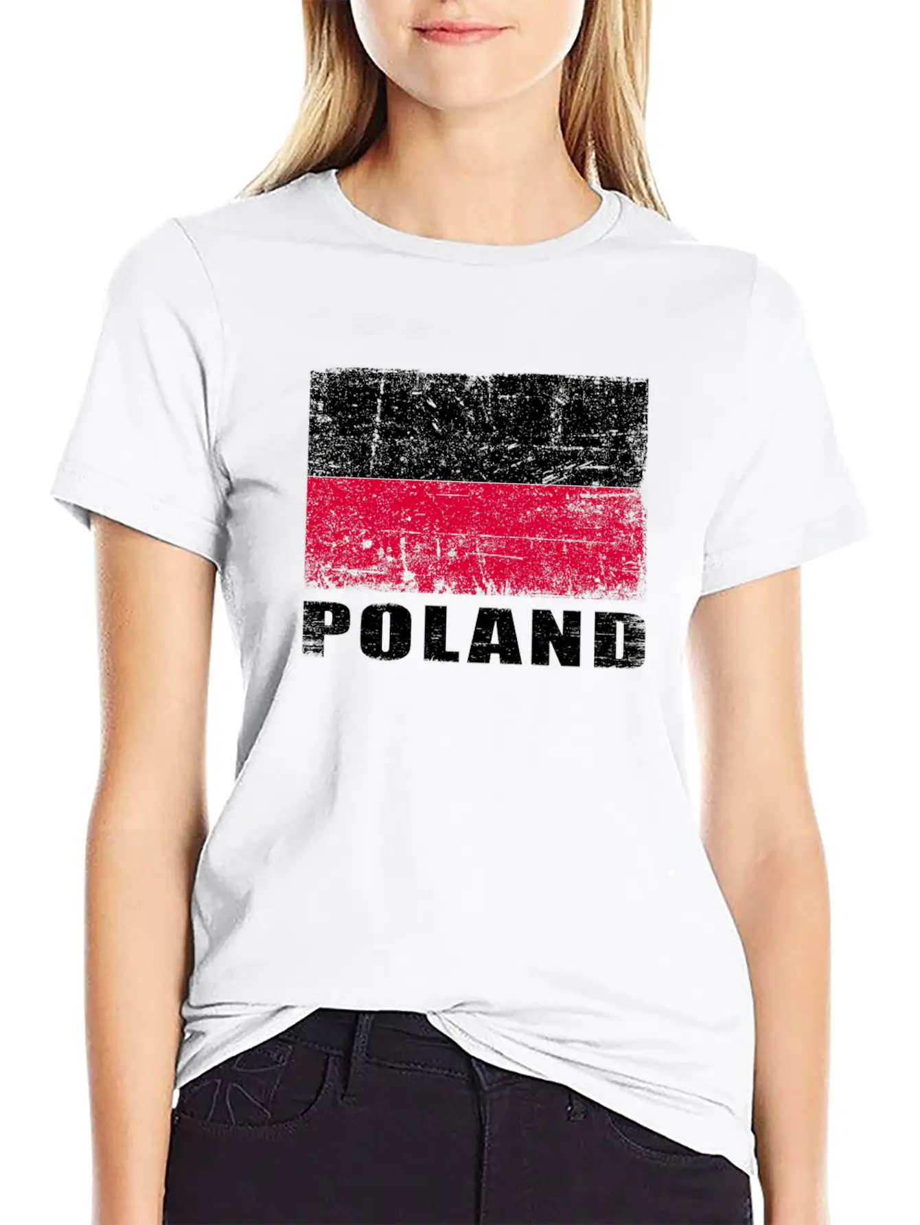 Poland Flag Grunge Country Flag Poland Soft Cotton Short Sleeve Tee ¨C Unisex Wardrobe Staple