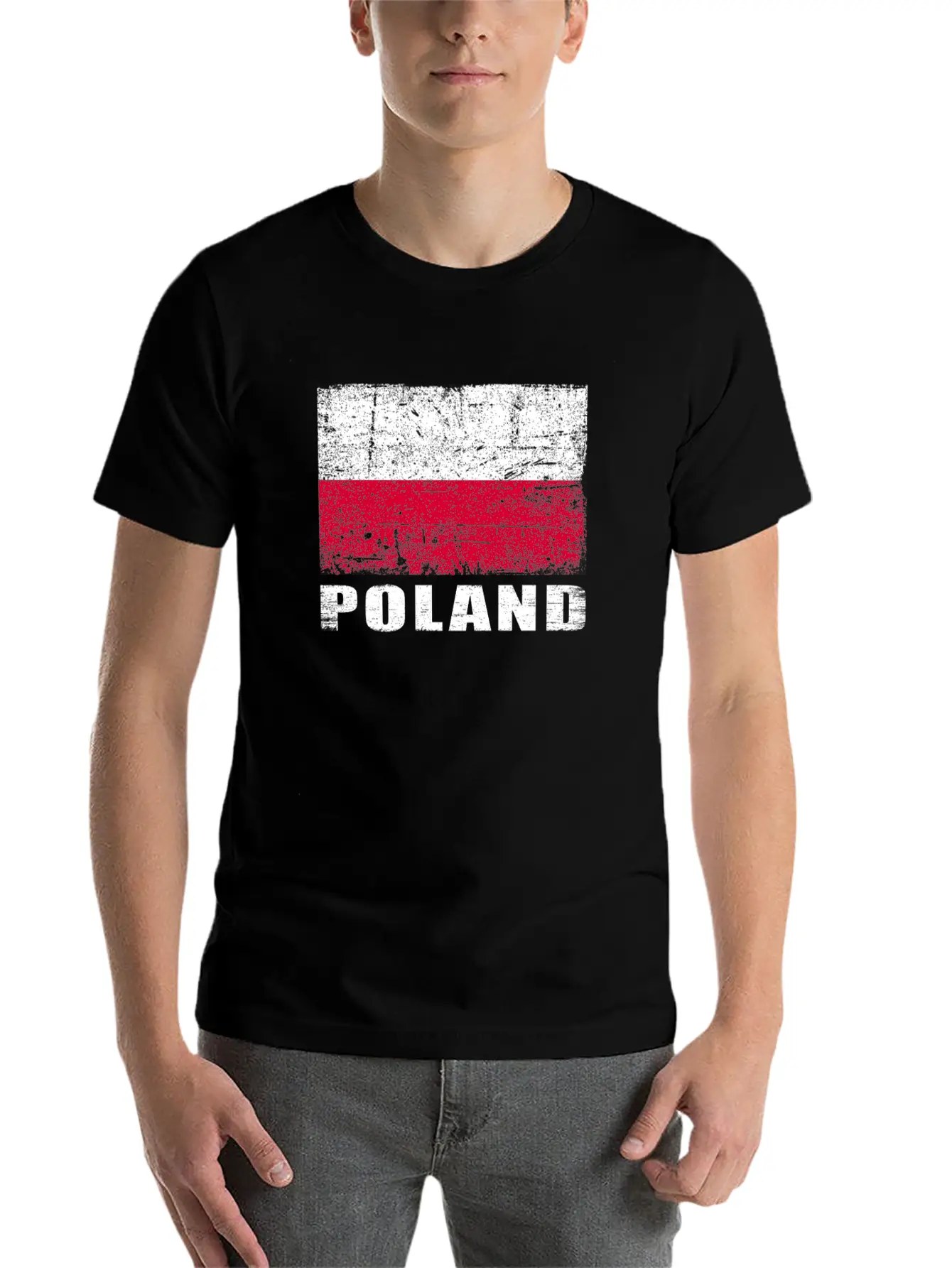 Poland Flag Grunge Country Flag Poland Soft Cotton Short Sleeve Tee ¨C Unisex Wardrobe Staple