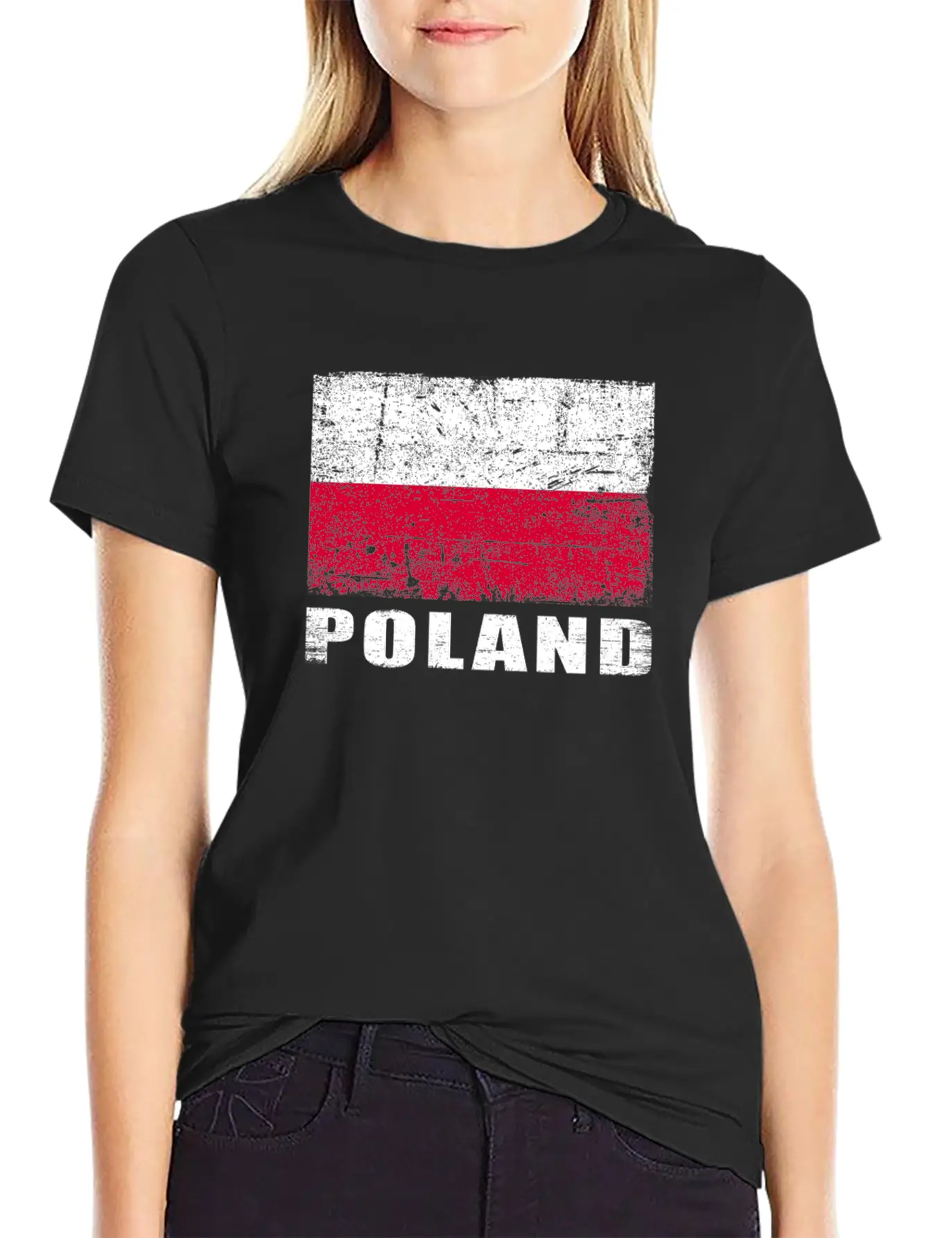Poland Flag Grunge Country Flag Poland Soft Cotton Short Sleeve Tee ¨C Unisex Wardrobe Staple