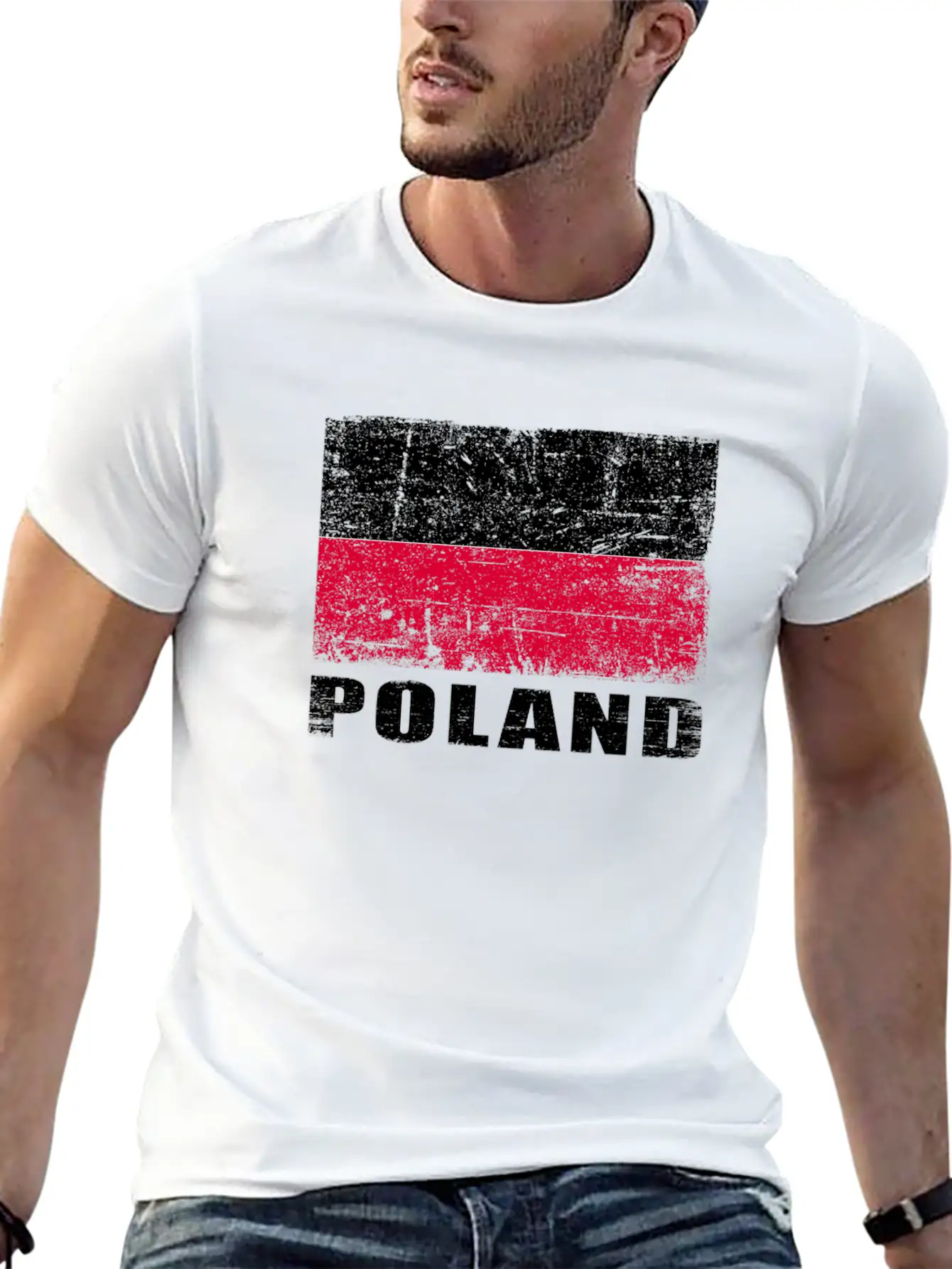 Poland Flag Grunge Country Flag Poland Soft Cotton Short Sleeve Tee ¨C Unisex Wardrobe Staple