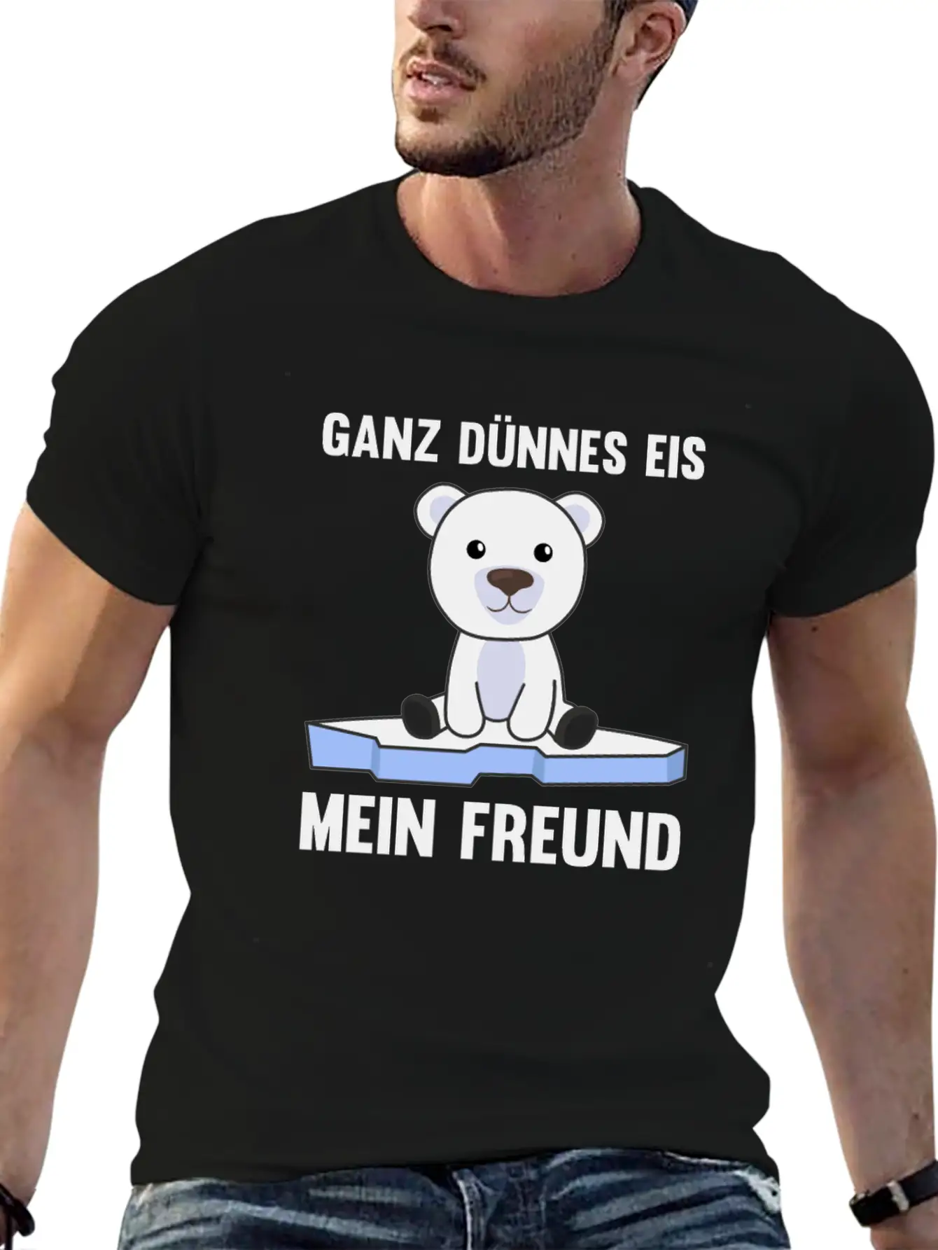 Polar Bear Thin Ice Cream My Friend Funny Saying Soft Cotton Short Sleeve Tee ¨C Unisex Wardrobe Staple