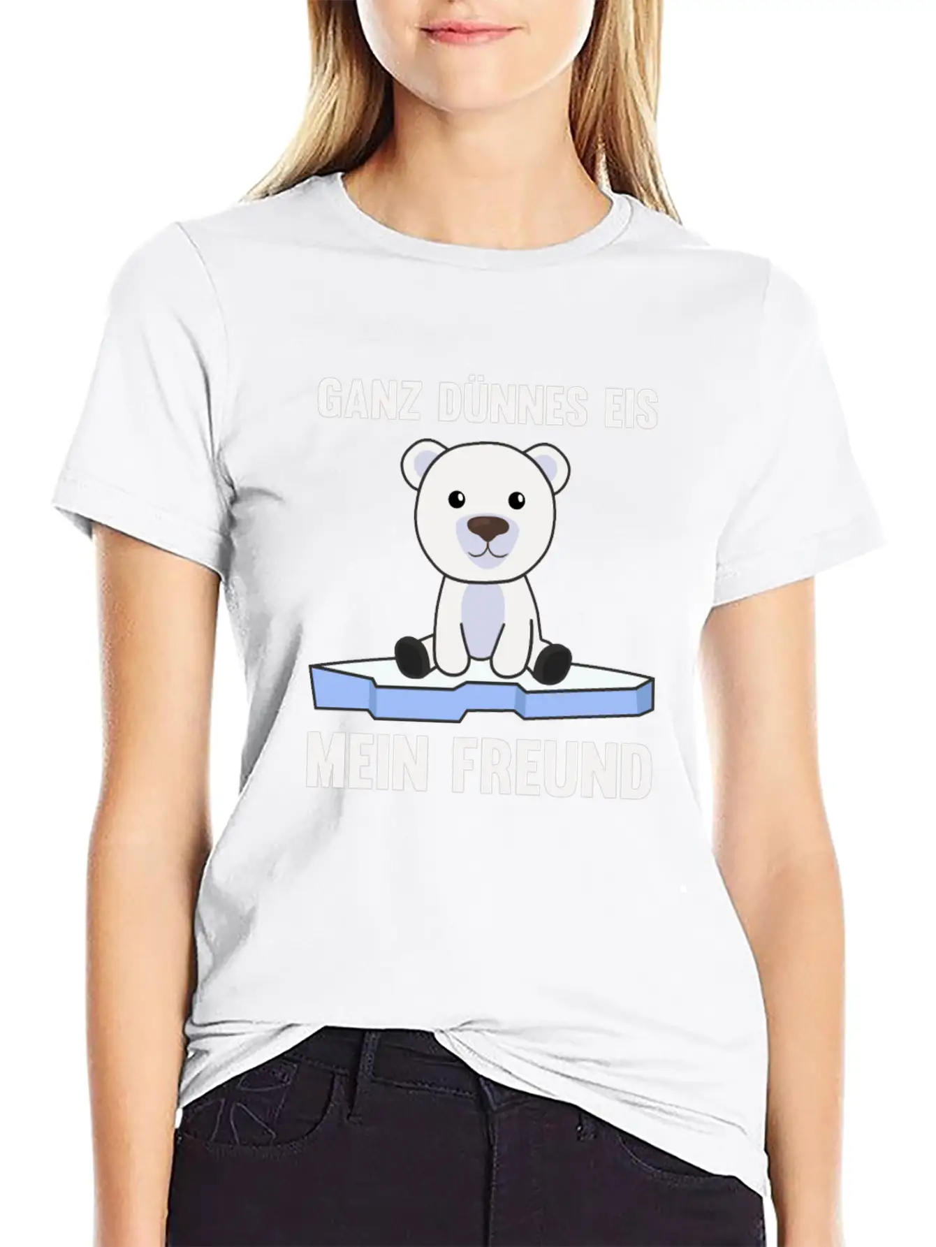 Polar Bear Thin Ice Cream My Friend Funny Saying Soft Cotton Short Sleeve Tee ¨C Unisex Wardrobe Staple
