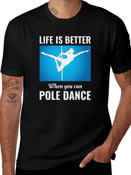 Pole Sport Dance Dancer Competition Acrobatics Essential Cotton Tee For Daily Outfits ¨C Unisex Style
