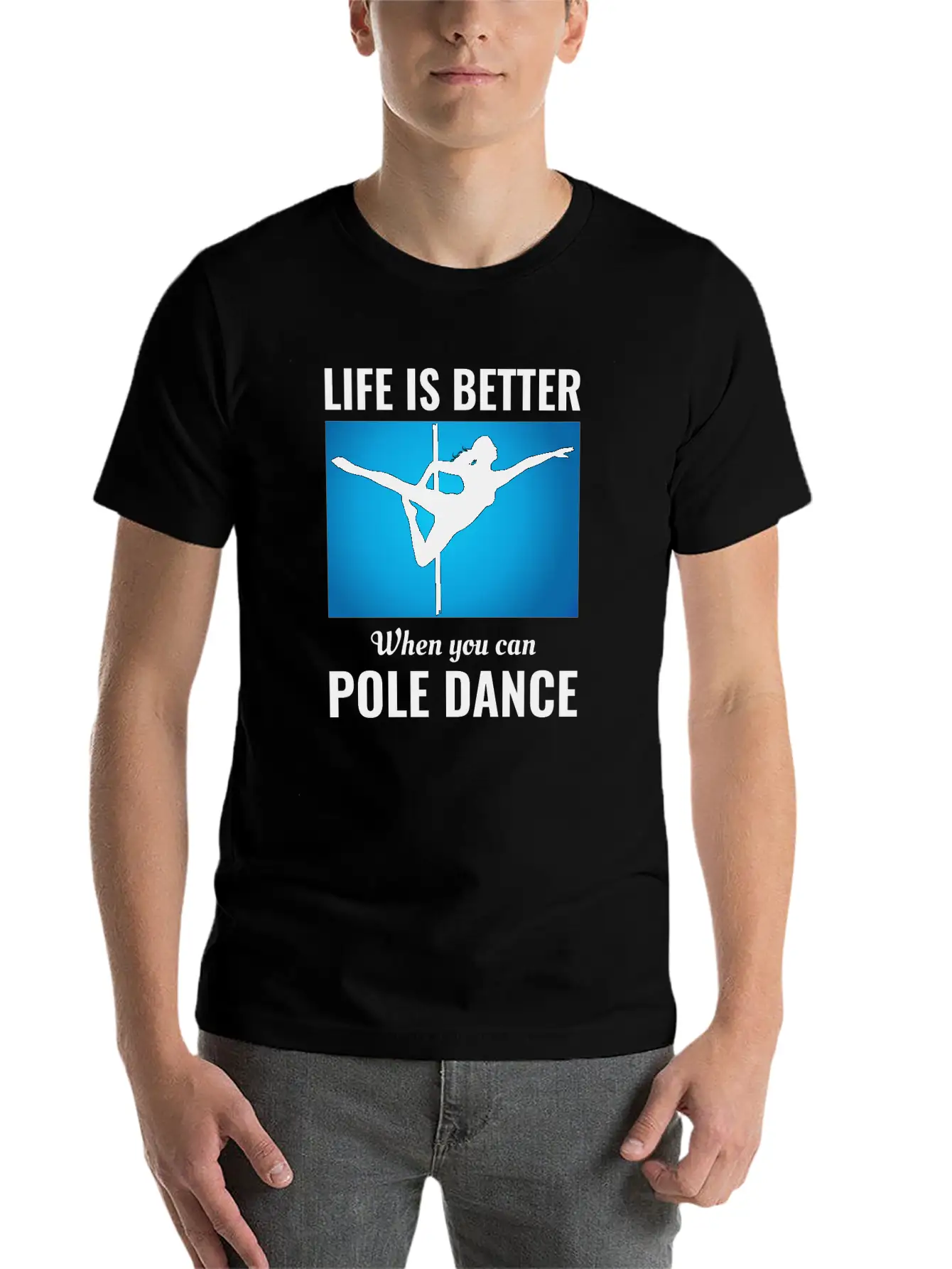 Pole Sport Dance Dancer Competition Acrobatics Essential Cotton Tee For Daily Outfits ¨C Unisex Style