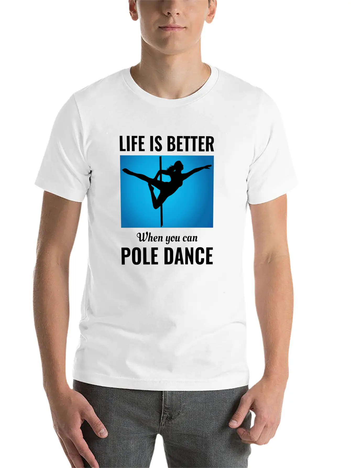 Pole Sport Dance Dancer Competition Acrobatics Essential Cotton Tee For Daily Outfits ¨C Unisex Style