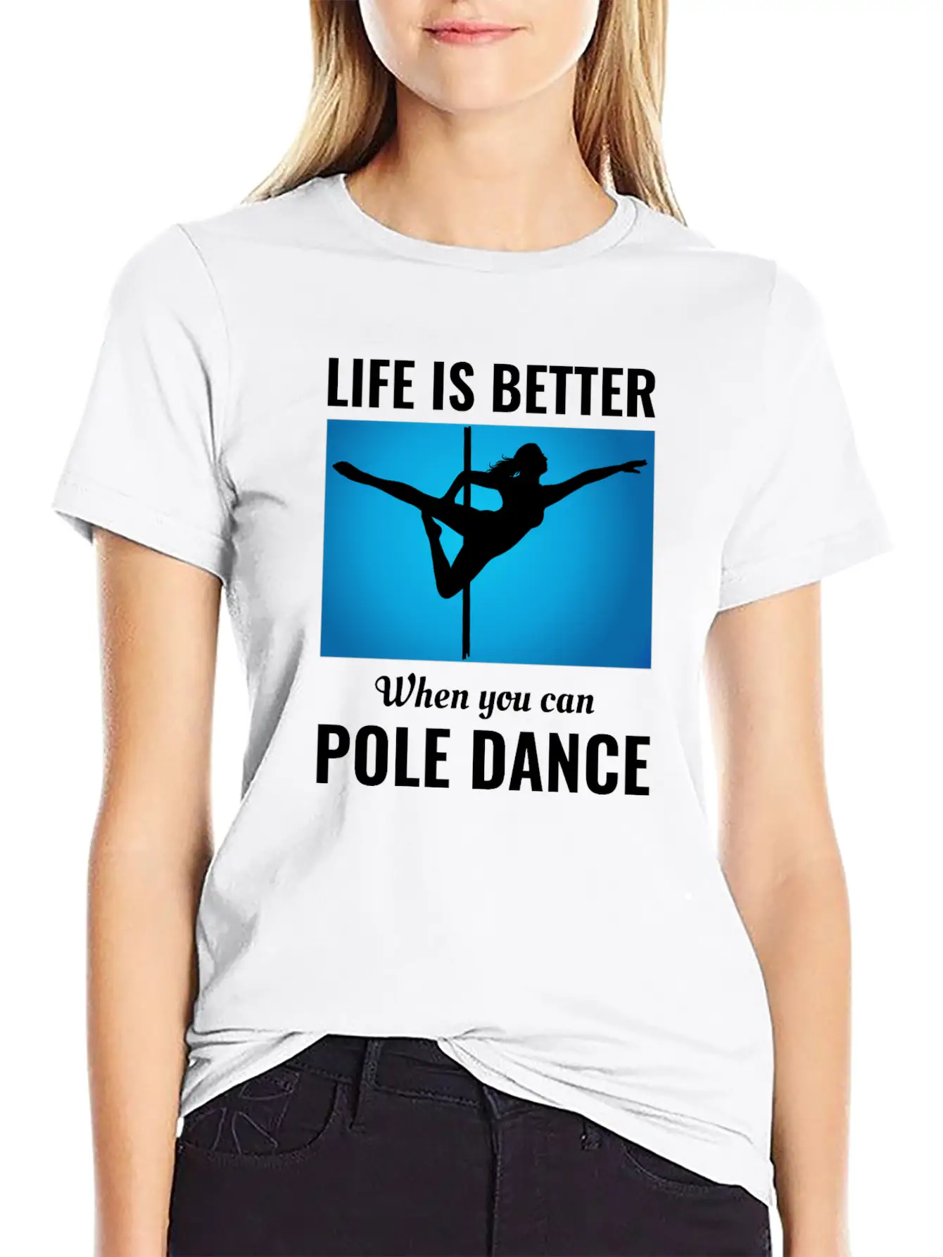 Pole Sport Dance Dancer Competition Acrobatics Essential Cotton Tee For Daily Outfits ¨C Unisex Style
