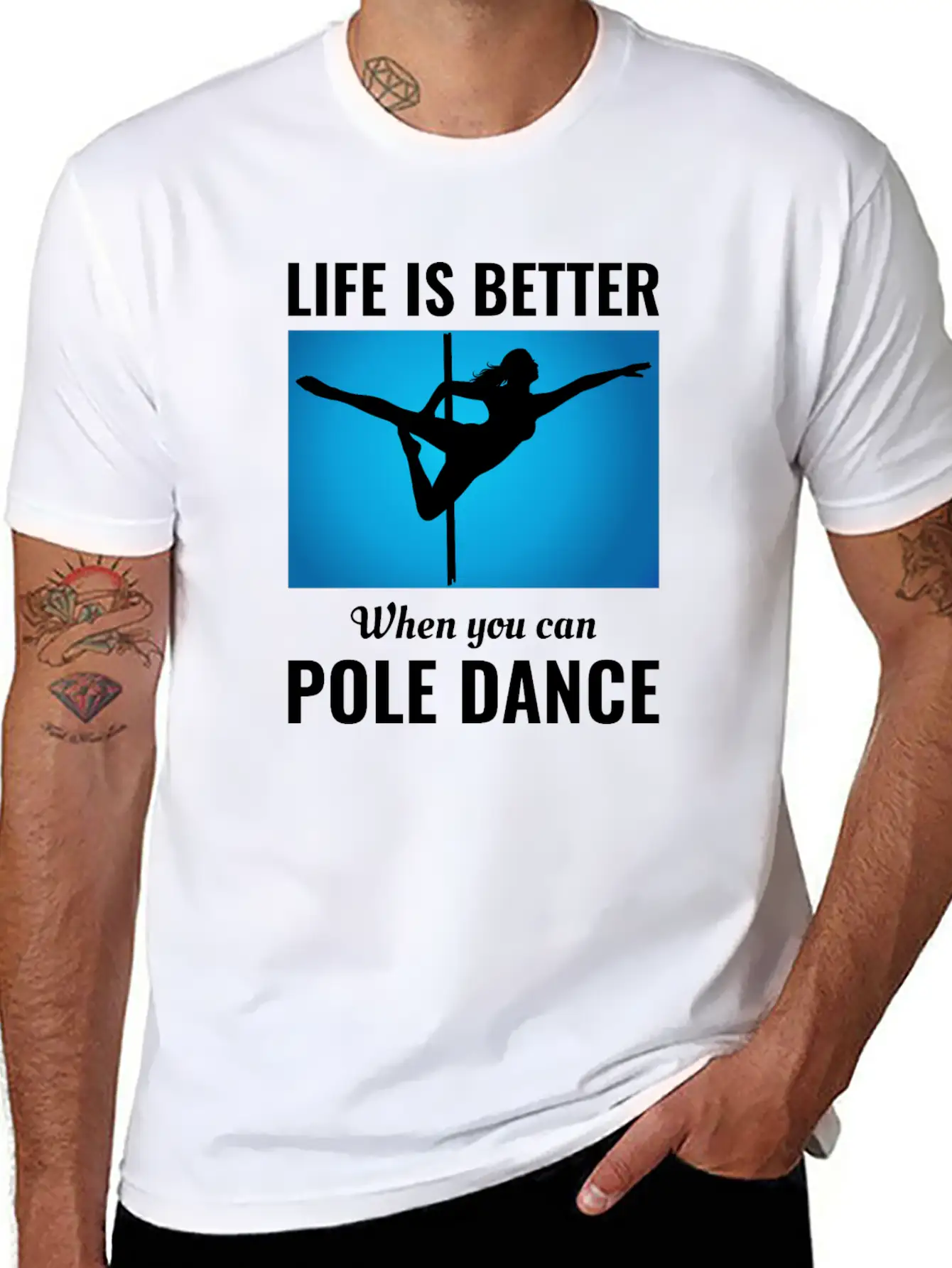 Pole Sport Dance Dancer Competition Acrobatics Essential Cotton Tee For Daily Outfits ¨C Unisex Style
