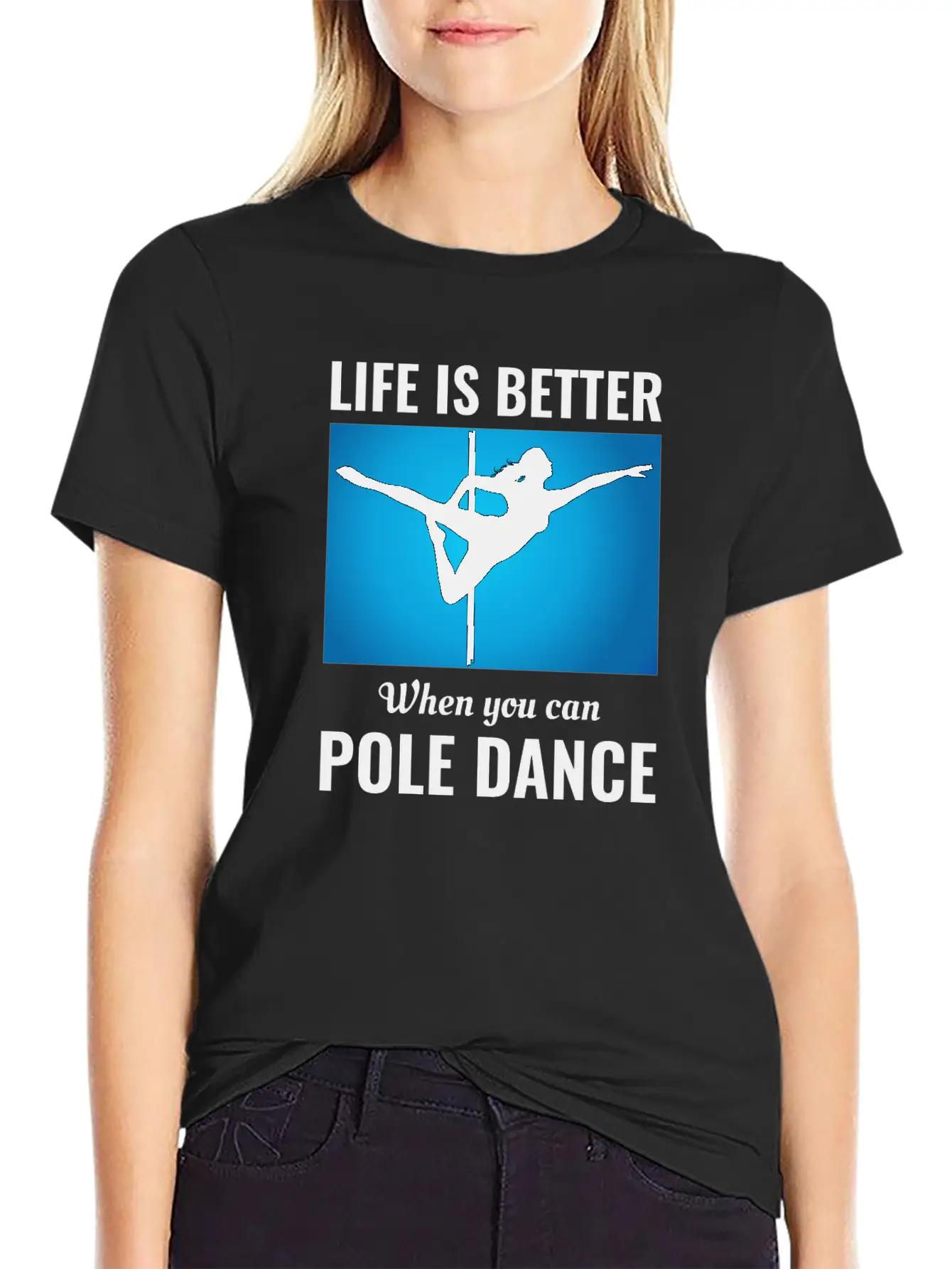 Pole Sport Dance Dancer Competition Acrobatics Essential Cotton Tee For Daily Outfits ¨C Unisex Style