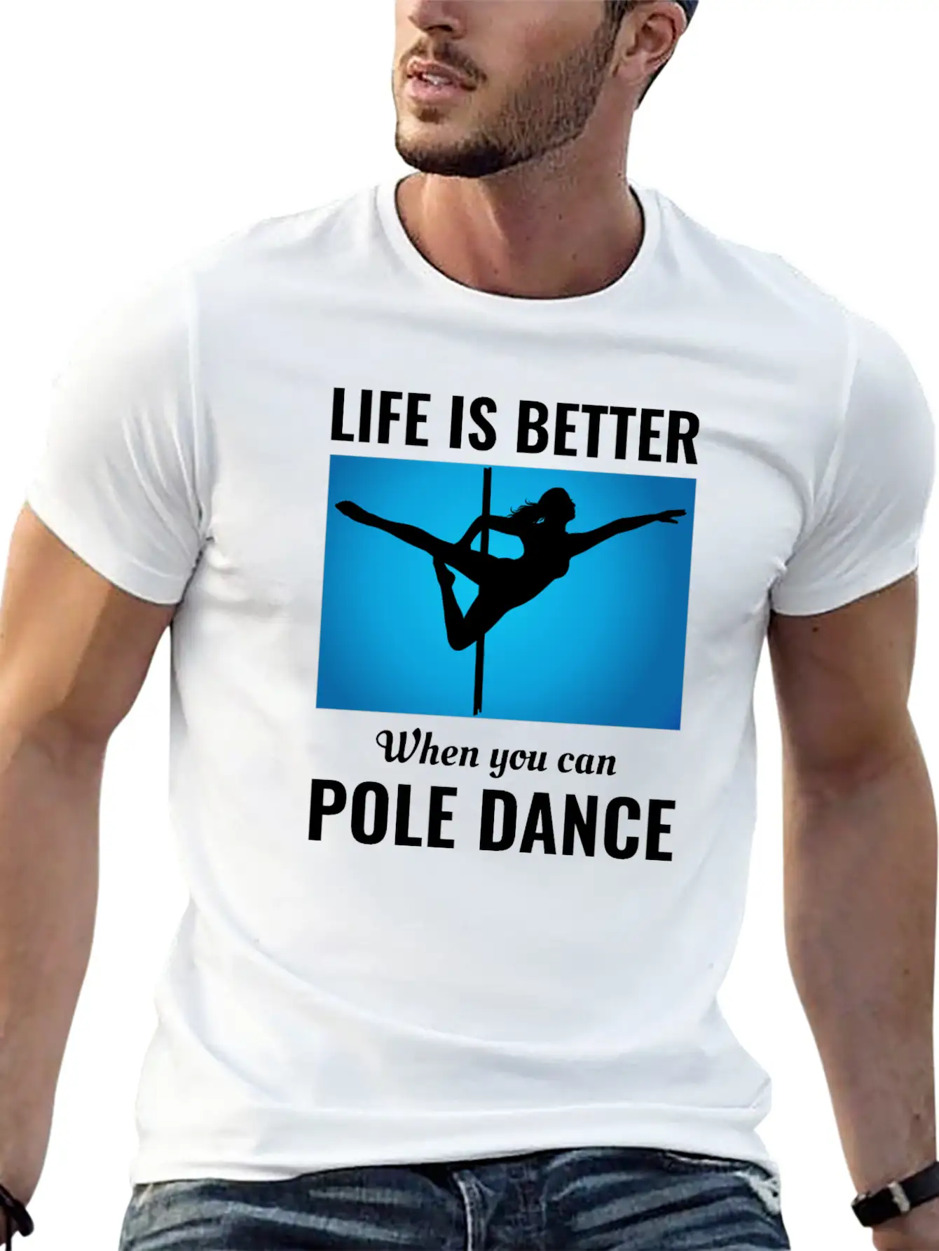 Pole Sport Dance Dancer Competition Acrobatics Essential Cotton Tee For Daily Outfits ¨C Unisex Style