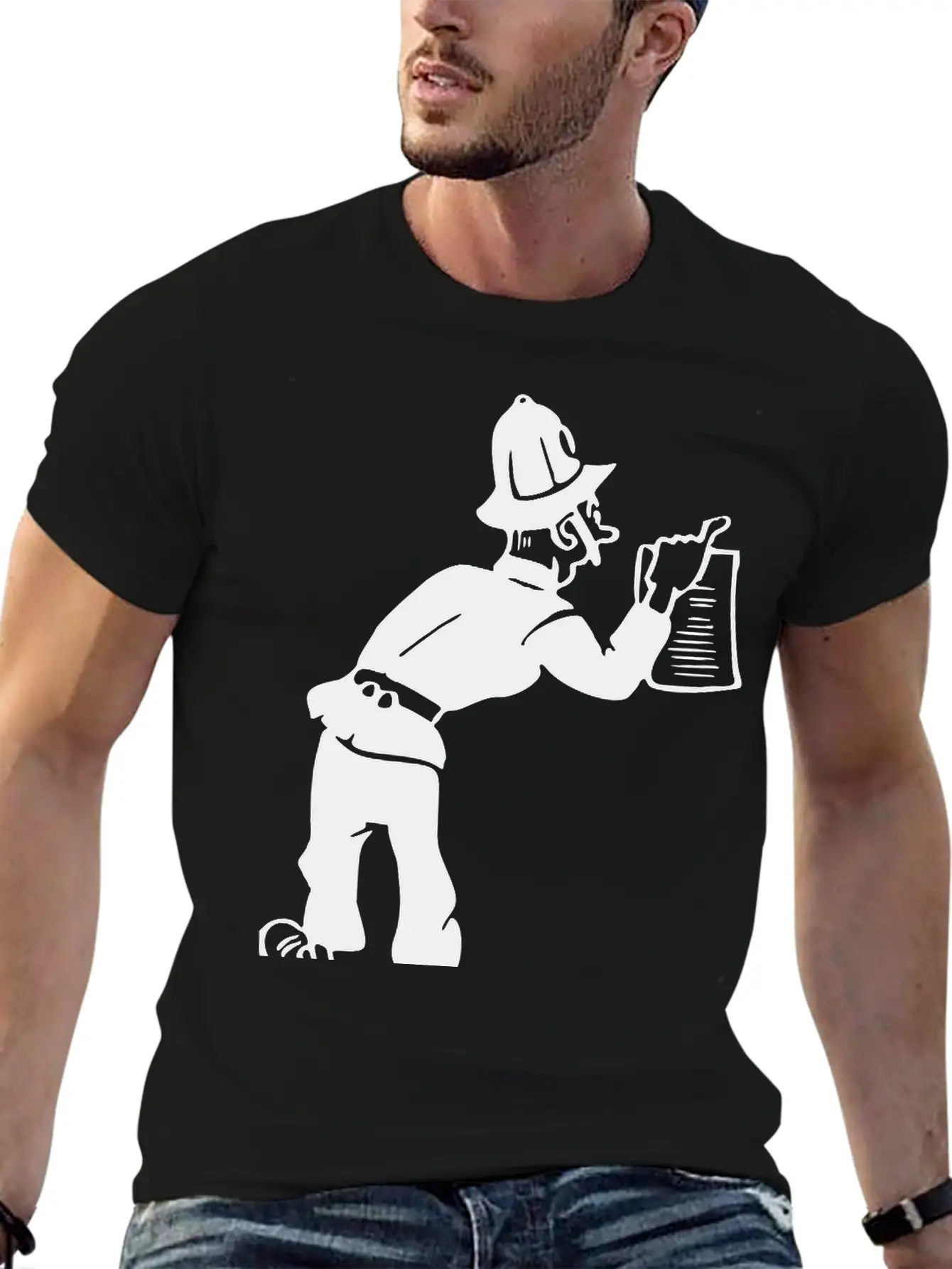 Policeman With Warrant Basic Graphic T-Shirt ¨C Daily Comfort In Soft Cotton