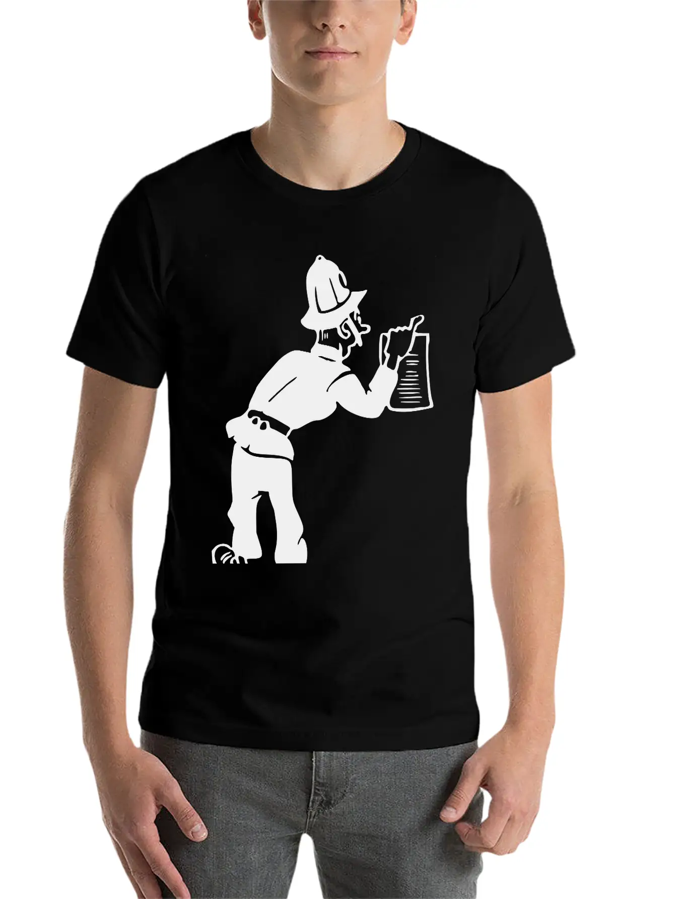 Policeman With Warrant Basic Graphic T-Shirt ¨C Daily Comfort In Soft Cotton