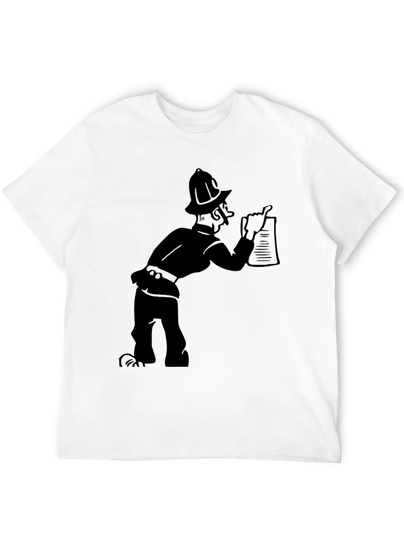 Policeman With Warrant Basic Graphic T-Shirt ¨C Daily Comfort In Soft Cotton