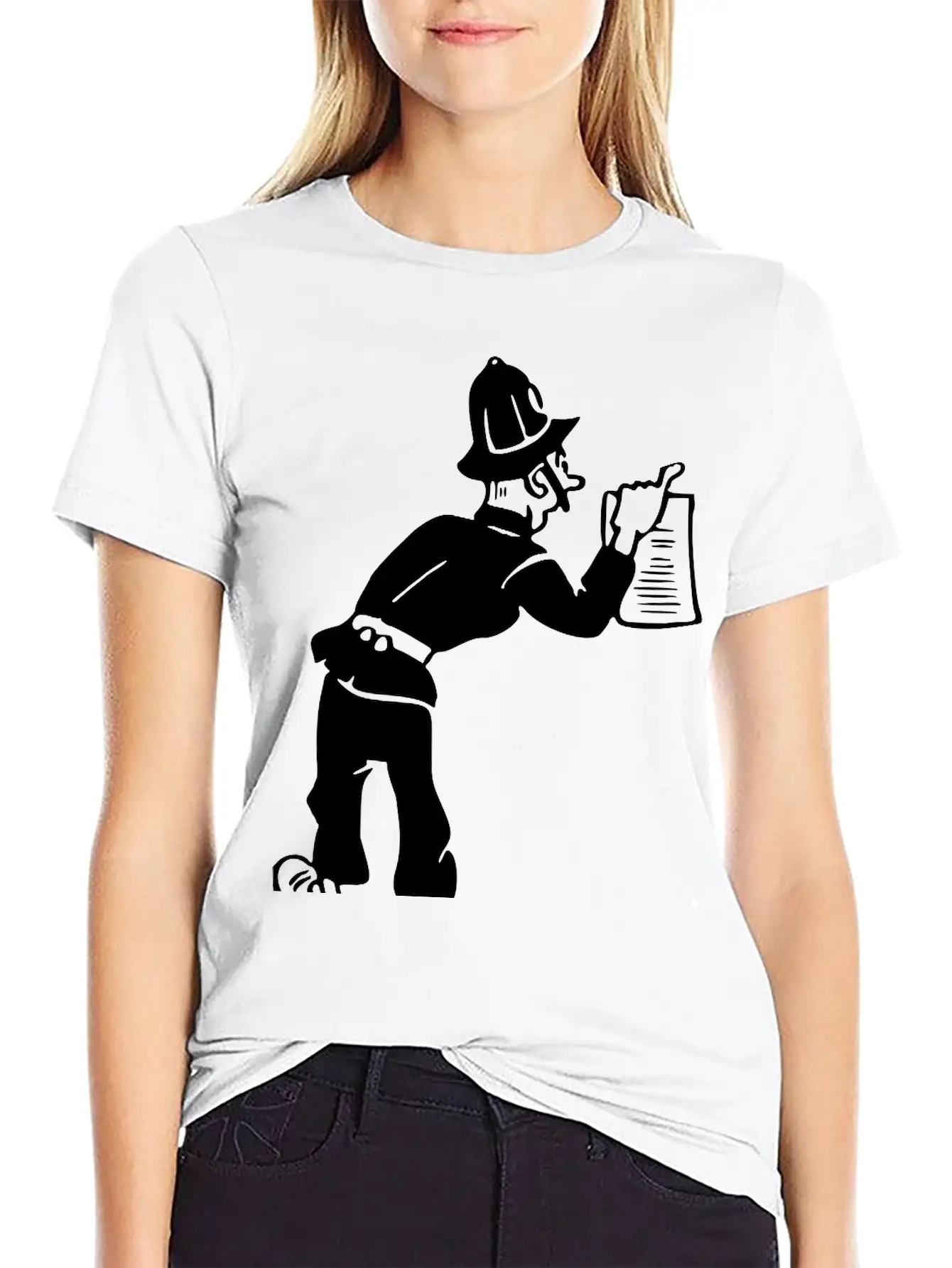 Policeman With Warrant Basic Graphic T-Shirt ¨C Daily Comfort In Soft Cotton