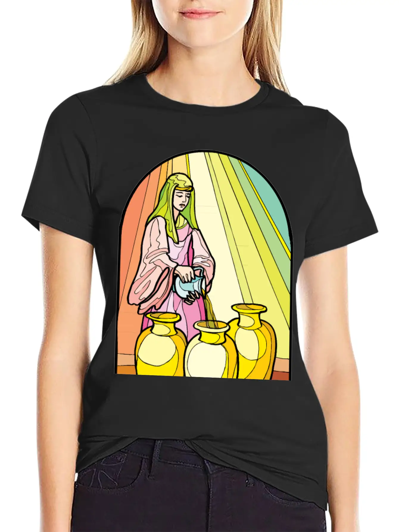 Pouring Olive Oil Basic Graphic T-Shirt ¨C Daily Comfort In Soft Cotton