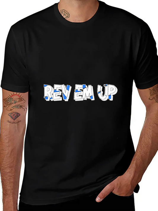 "Rev Em Up" Motorsport 4's Essential Cotton Tee For Daily Outfits ¨C Unisex Style