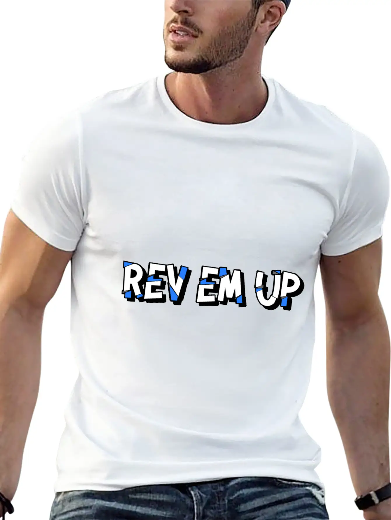 "Rev Em Up" Motorsport 4's Essential Cotton Tee For Daily Outfits ¨C Unisex Style