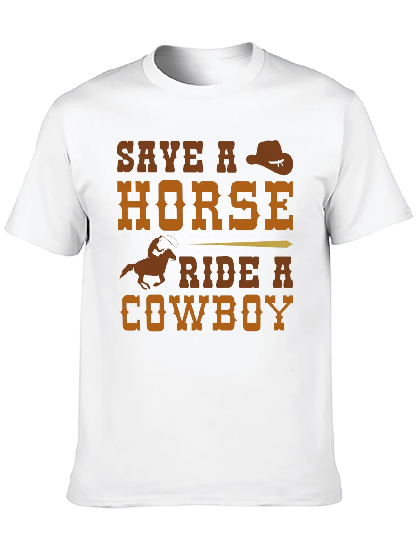 Save A Horse Ride A Cowboy Essential Cotton Tee For Daily Outfits ¨C Unisex Style