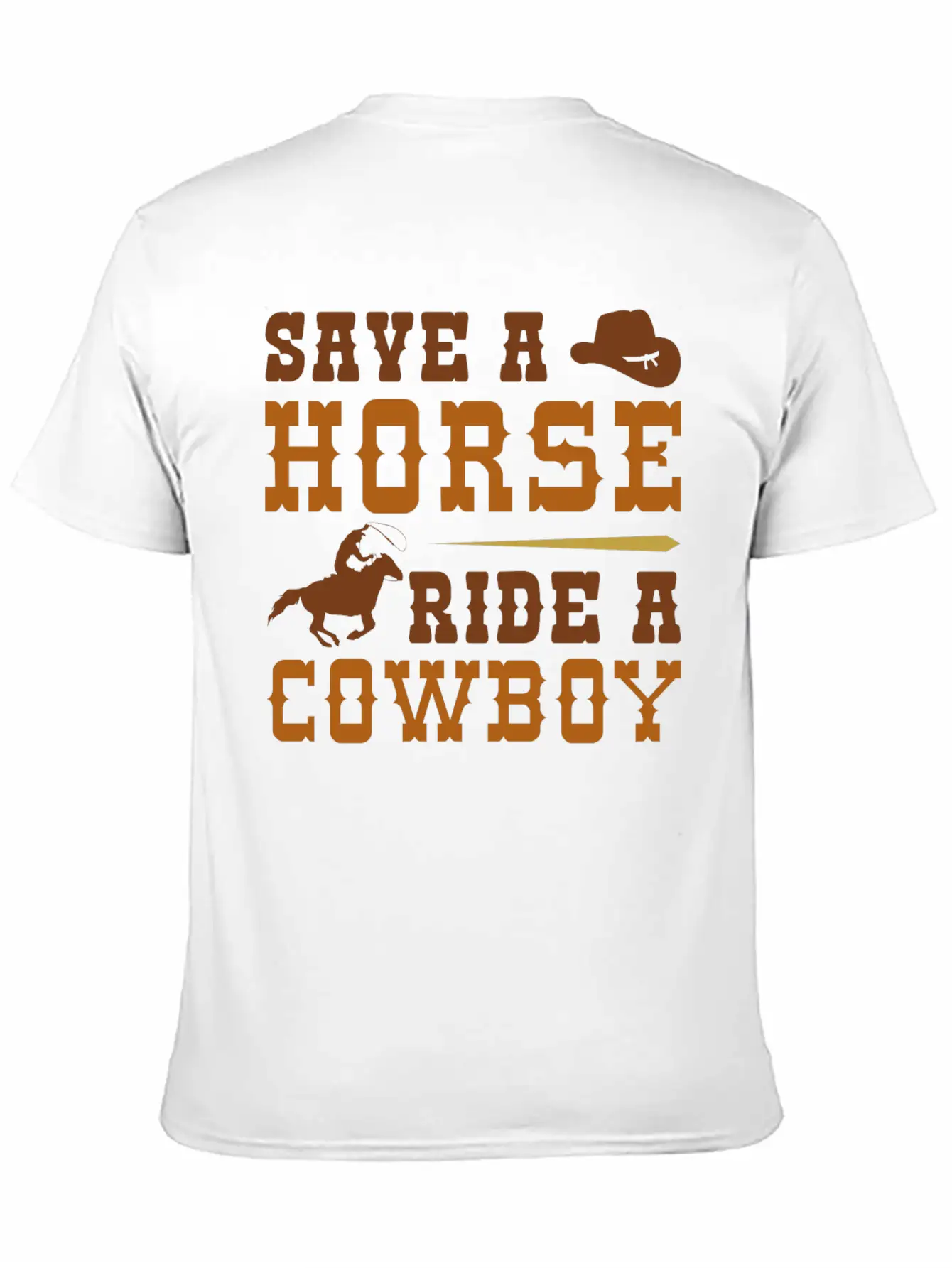 Save A Horse Ride A Cowboy Essential Cotton Tee For Daily Outfits ¨C Unisex Style