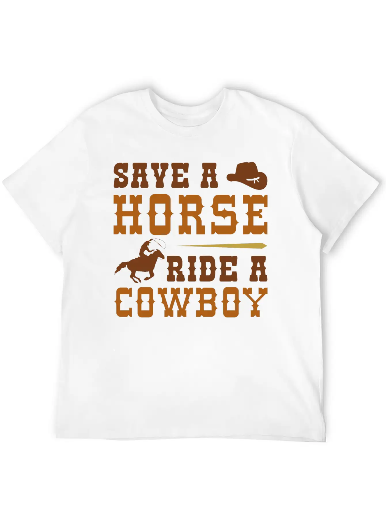 Save A Horse Ride A Cowboy Essential Cotton Tee For Daily Outfits ¨C Unisex Style
