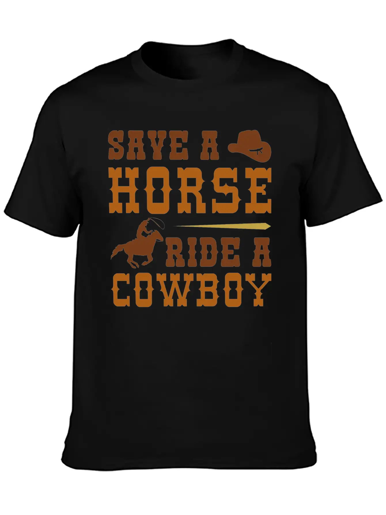 Save A Horse Ride A Cowboy Essential Cotton Tee For Daily Outfits ¨C Unisex Style