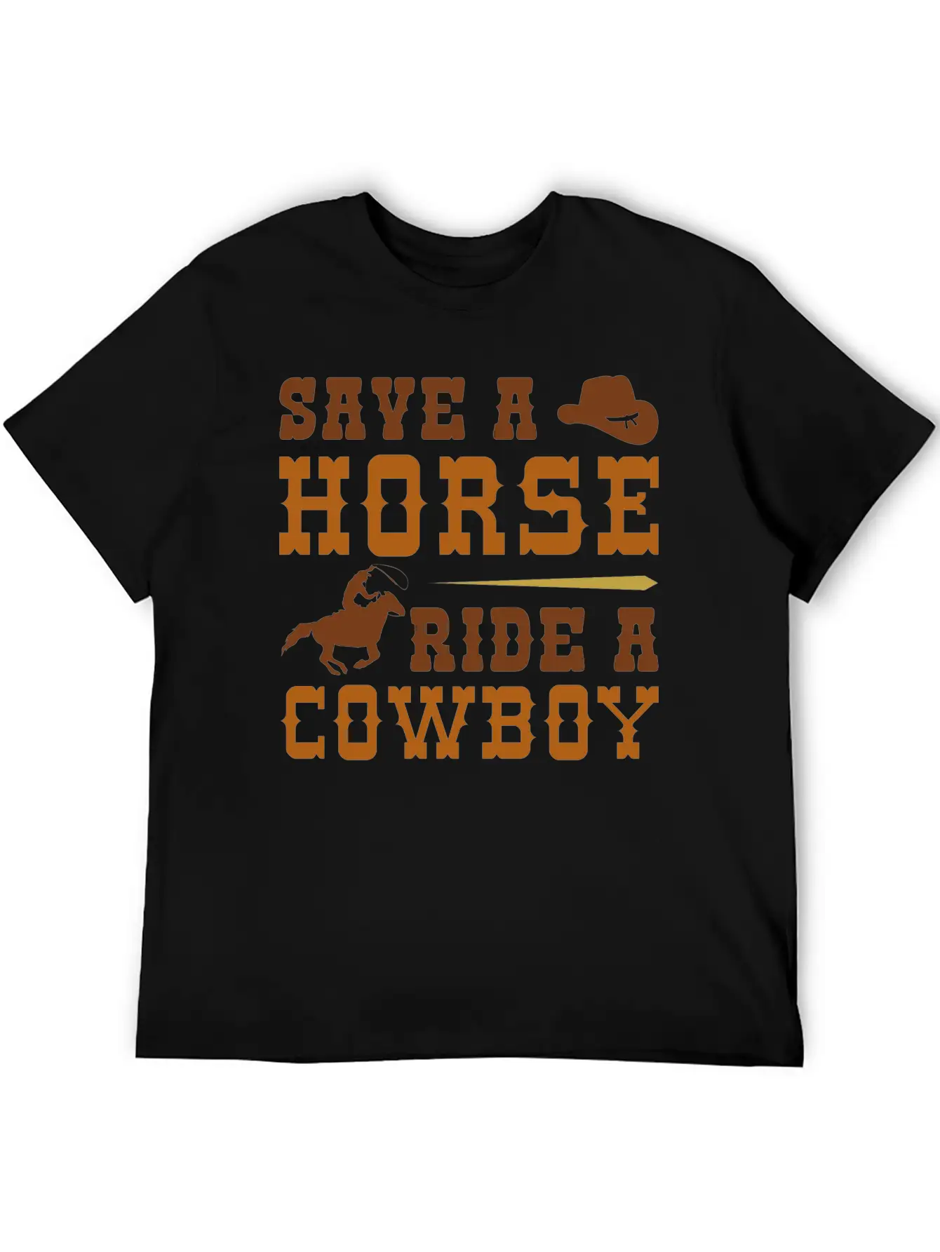 Save A Horse Ride A Cowboy Essential Cotton Tee For Daily Outfits ¨C Unisex Style