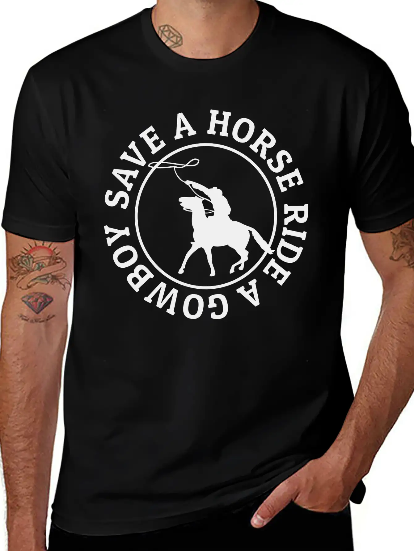 Save A Horse Ride A Cowboy Soft Cotton Short Sleeve Tee ¨C Unisex Wardrobe Staple