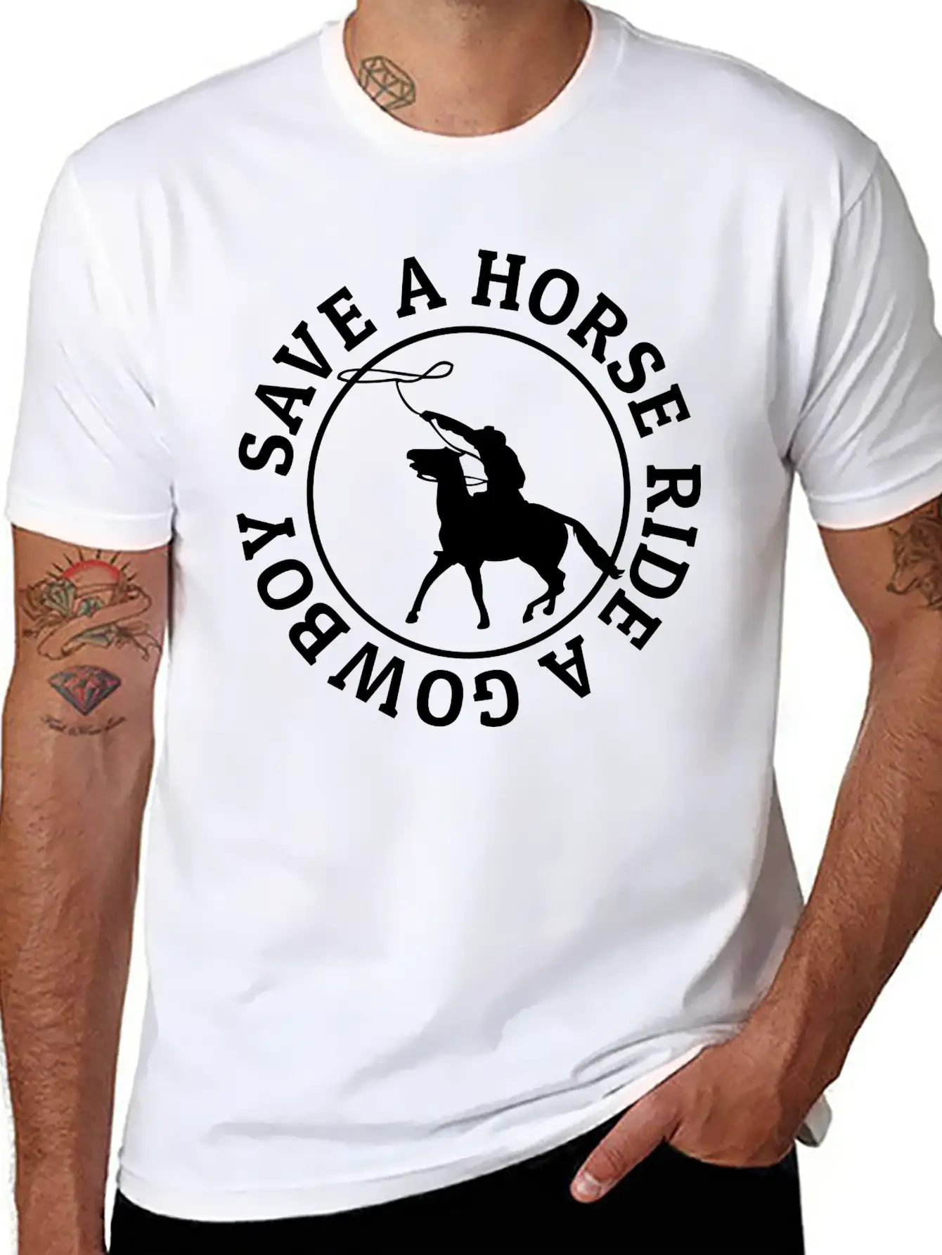 Save A Horse Ride A Cowboy Soft Cotton Short Sleeve Tee ¨C Unisex Wardrobe Staple