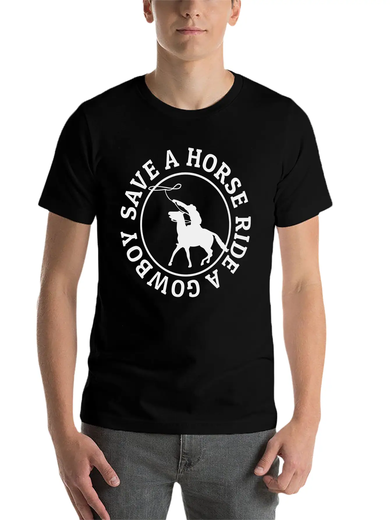 Save A Horse Ride A Cowboy Soft Cotton Short Sleeve Tee ¨C Unisex Wardrobe Staple