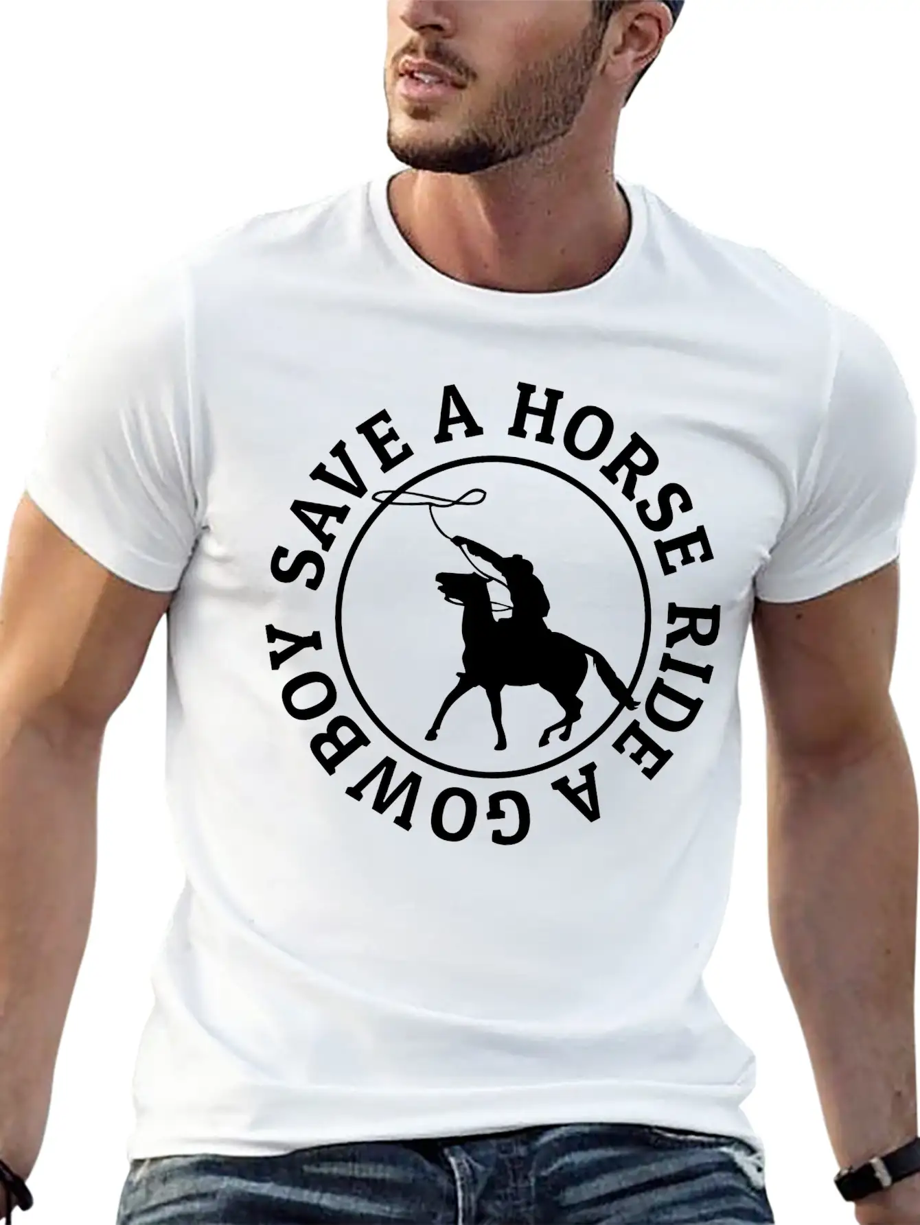 Save A Horse Ride A Cowboy Soft Cotton Short Sleeve Tee ¨C Unisex Wardrobe Staple