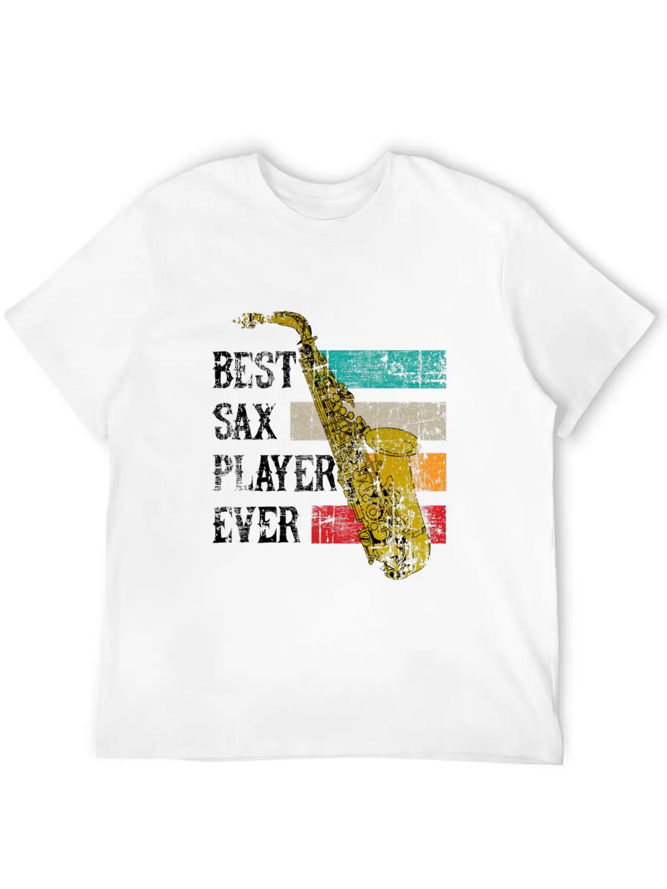 Saxophone Jazz Sax Gift Music Instrument Essential Cotton Tee For Daily Outfits ¨C Unisex Style