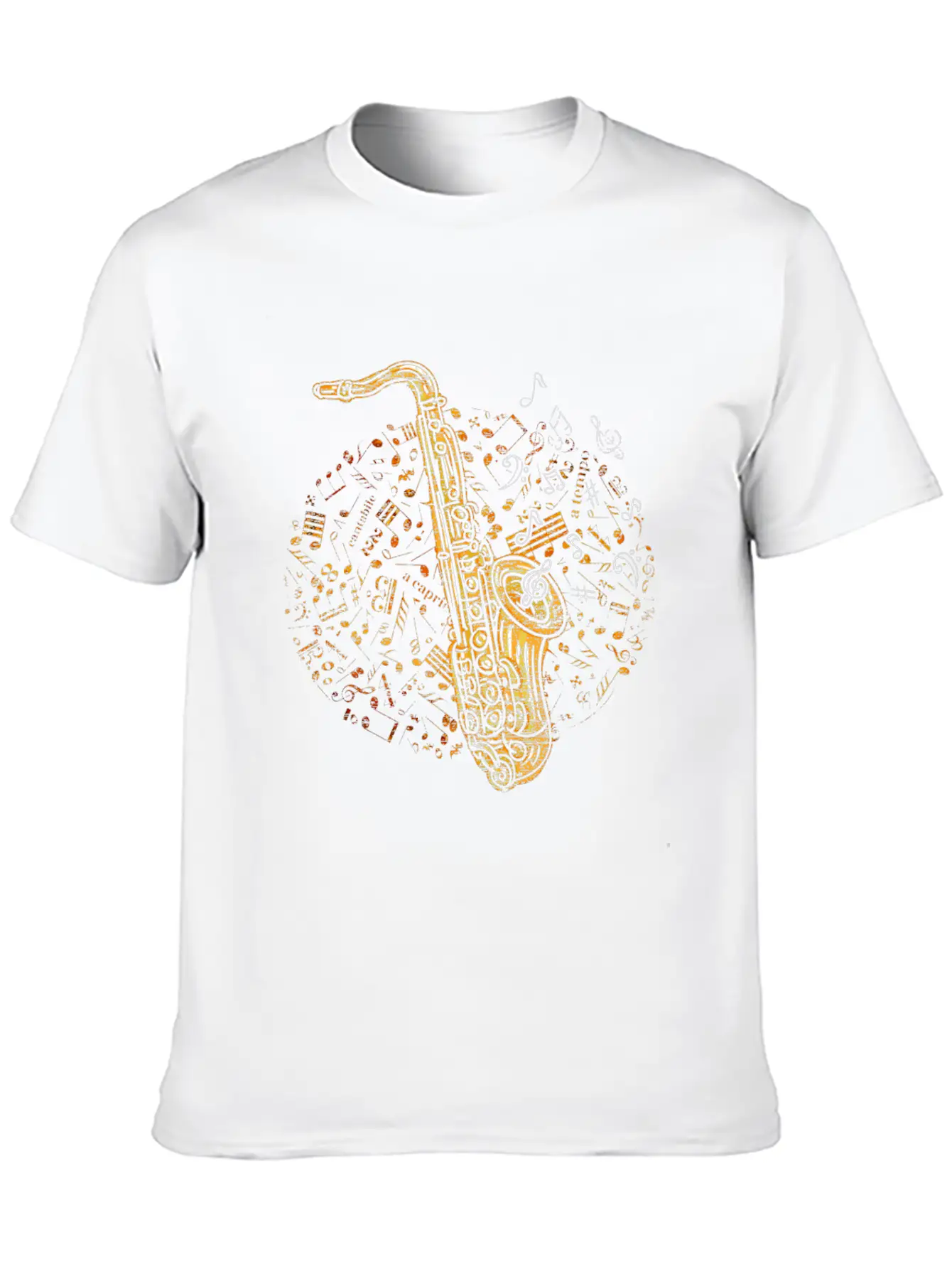 Saxophone Music Notes Melody Soft Cotton Short Sleeve Tee ¨C Unisex Wardrobe Staple
