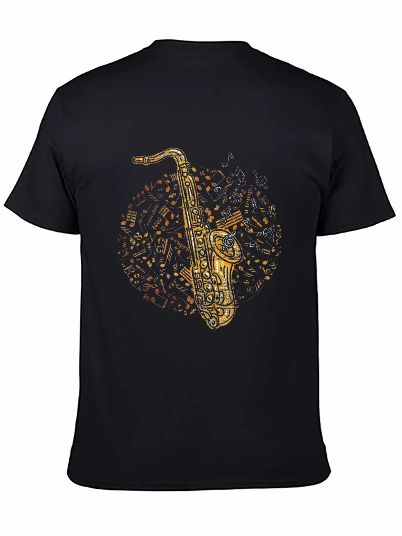 Saxophone Music Notes Melody Soft Cotton Short Sleeve Tee ¨C Unisex Wardrobe Staple