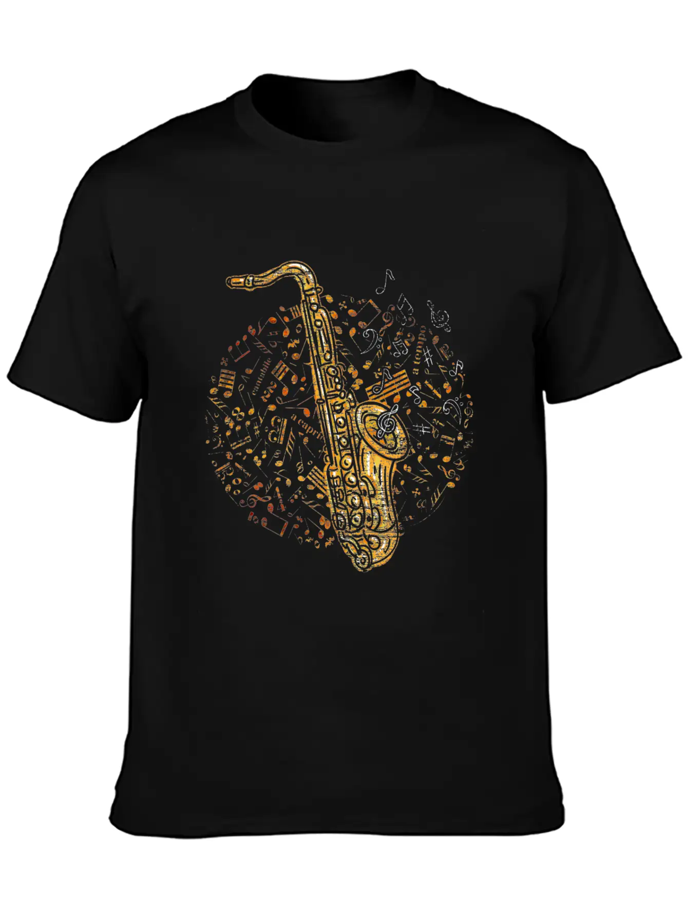 Saxophone Music Notes Melody Soft Cotton Short Sleeve Tee ¨C Unisex Wardrobe Staple