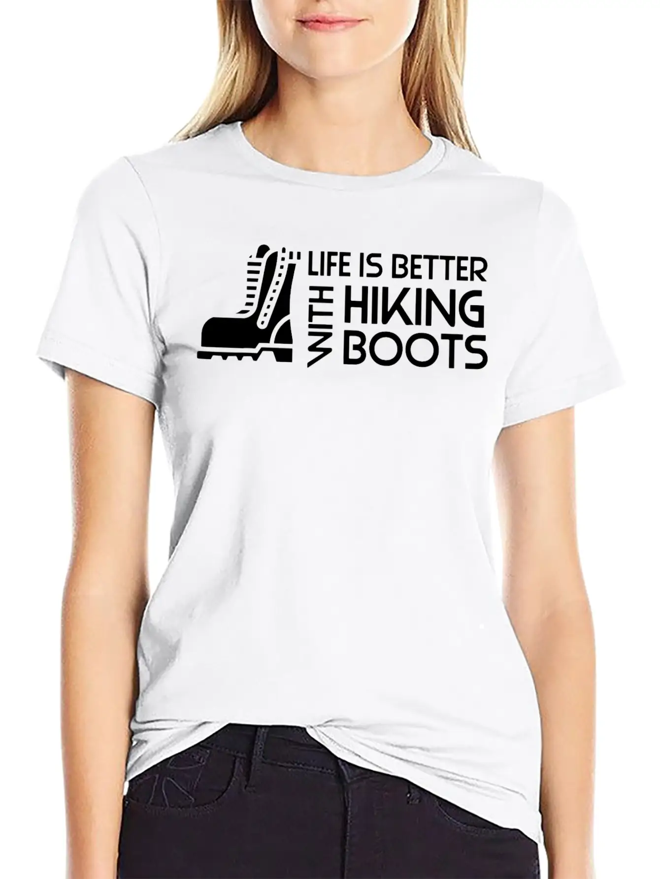 Sayings About Hiking Boots Hiking Lover Basic Graphic T-Shirt ¨C Daily Comfort In Soft Cotton