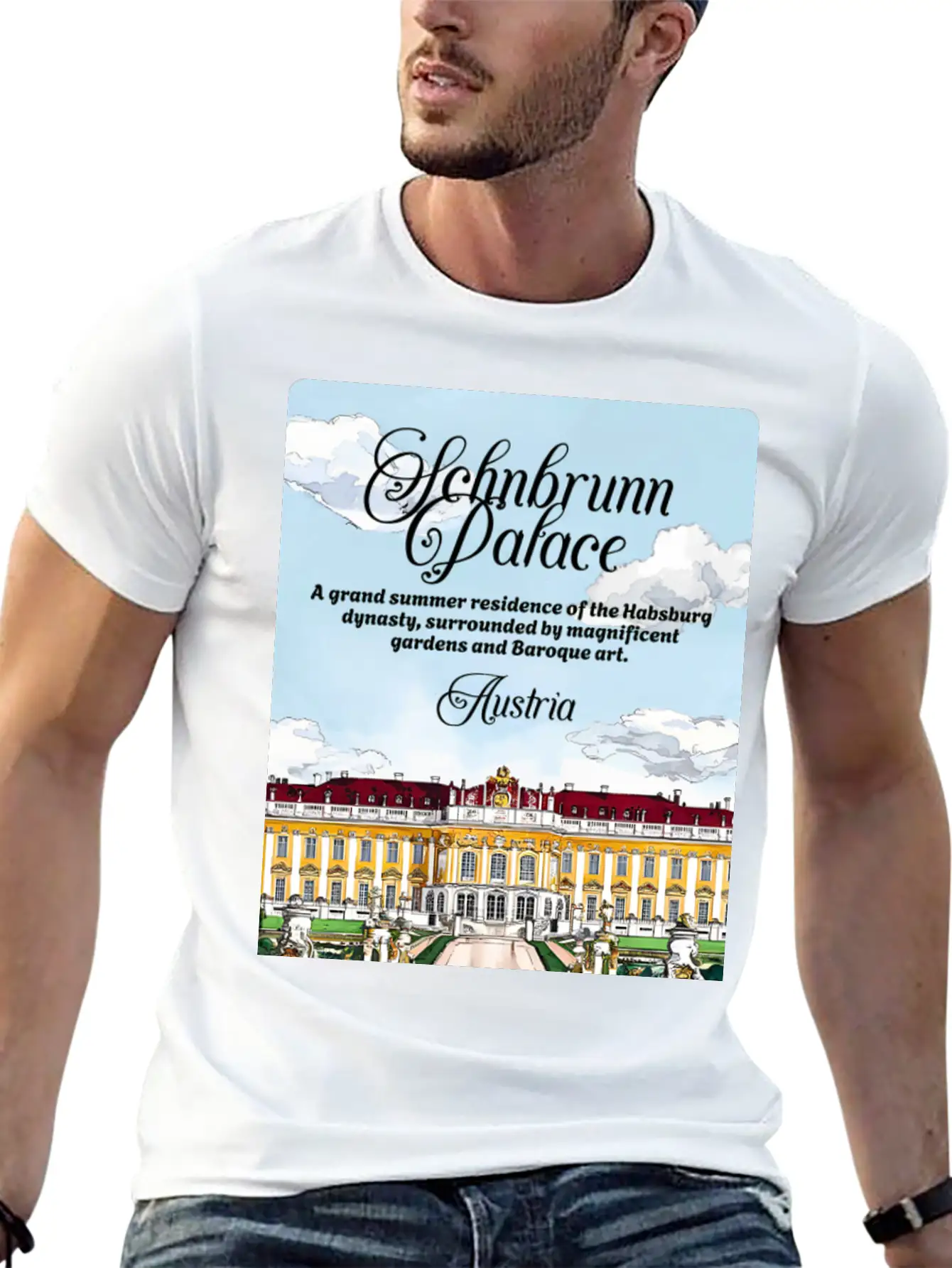 Sch?nbrunn Habsburg Dynasty Austria V2 Essential Cotton Tee For Daily Outfits ¨C Unisex Style