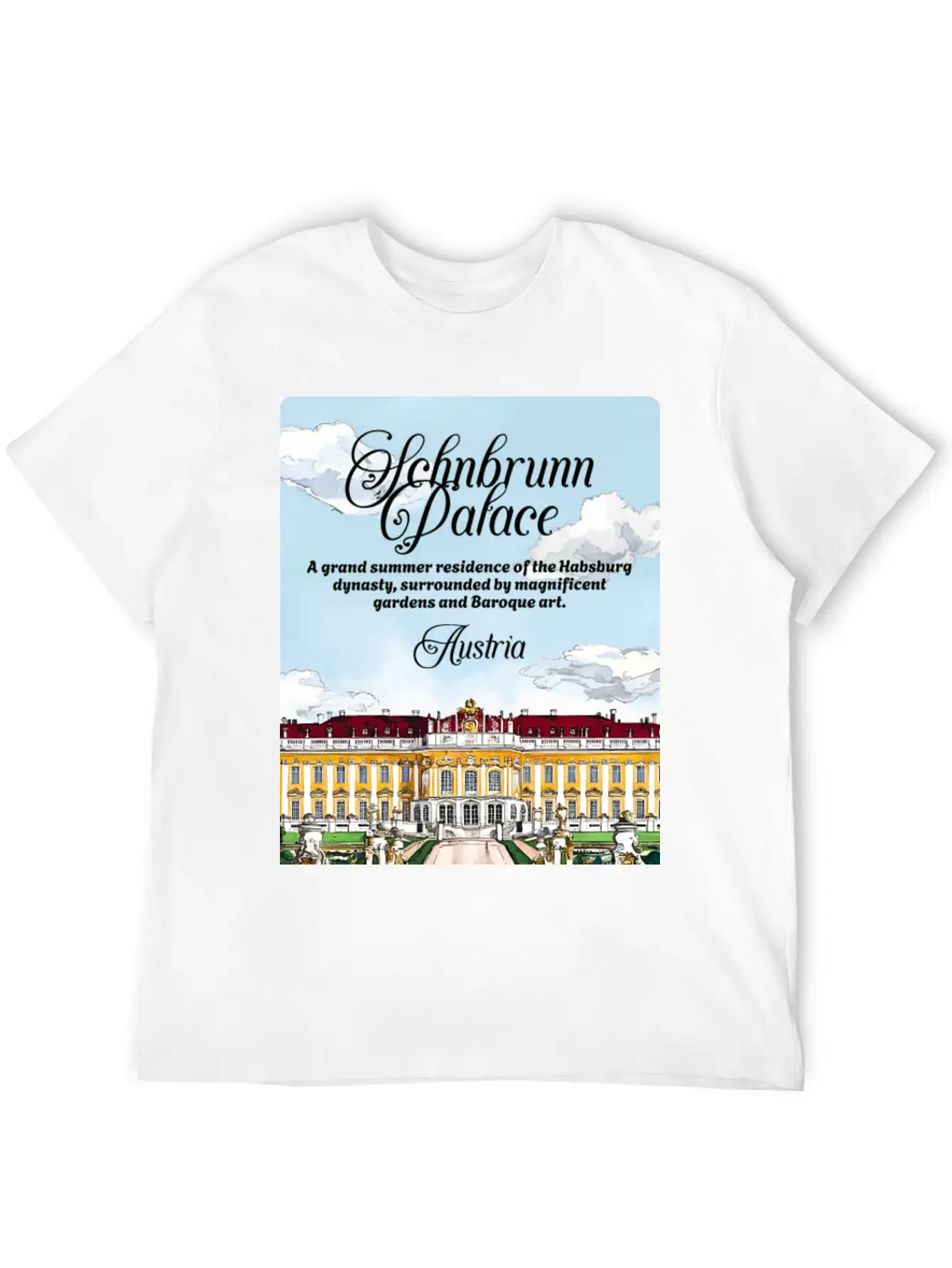 Sch?nbrunn Habsburg Dynasty Austria V2 Essential Cotton Tee For Daily Outfits ¨C Unisex Style