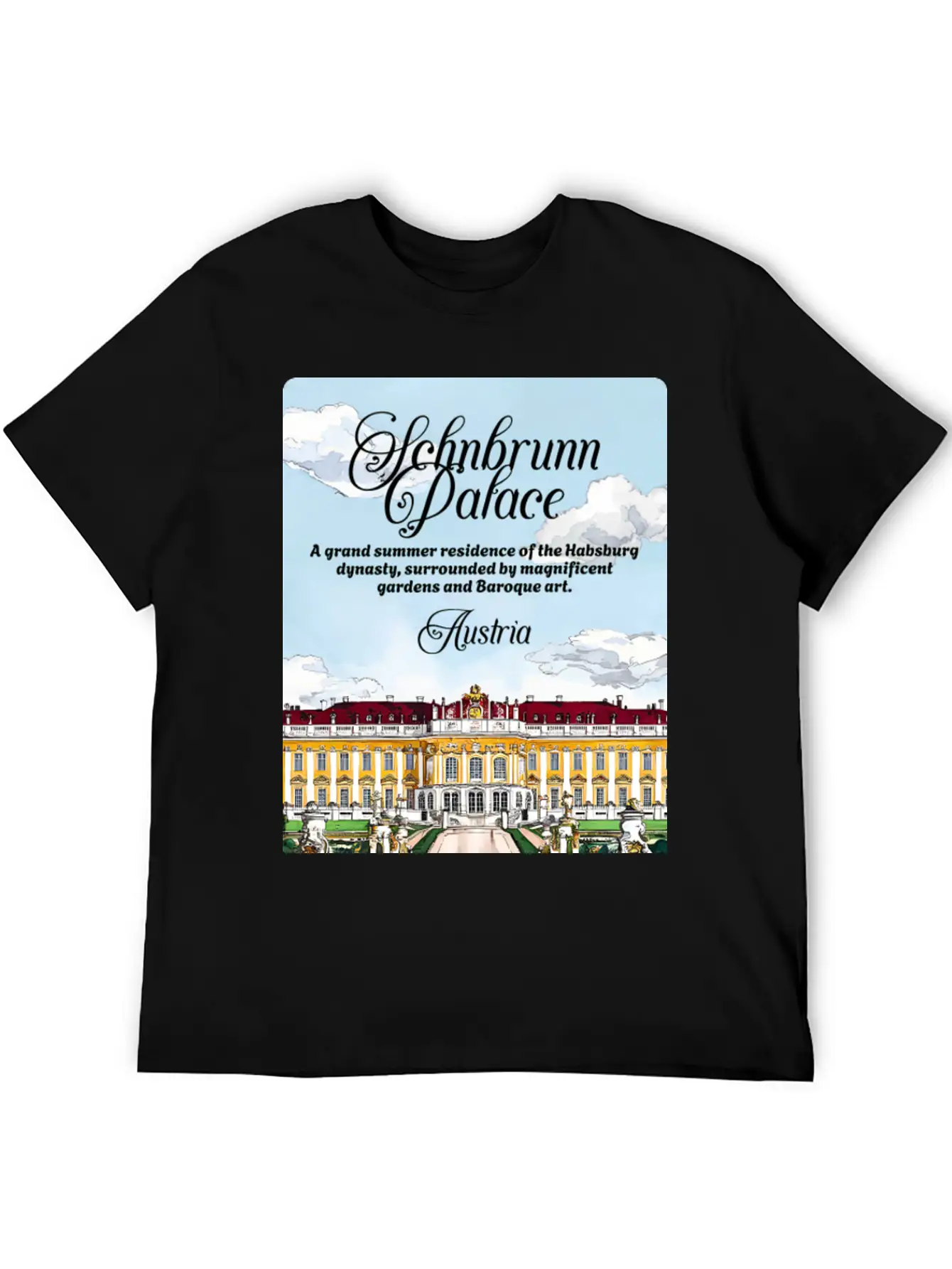 Sch?nbrunn Habsburg Dynasty Austria V2 Essential Cotton Tee For Daily Outfits ¨C Unisex Style