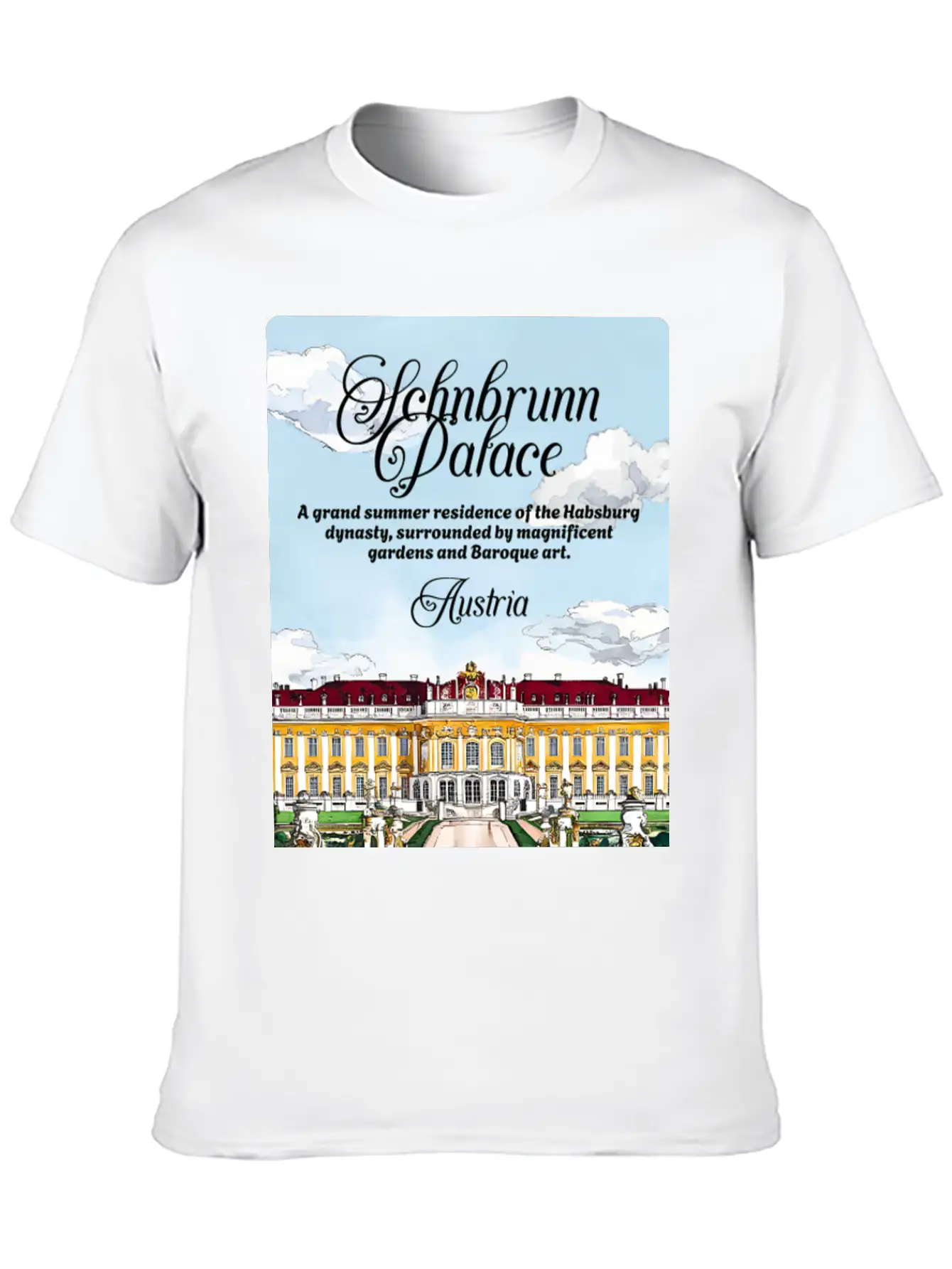 Sch?nbrunn Habsburg Dynasty Austria V2 Essential Cotton Tee For Daily Outfits ¨C Unisex Style