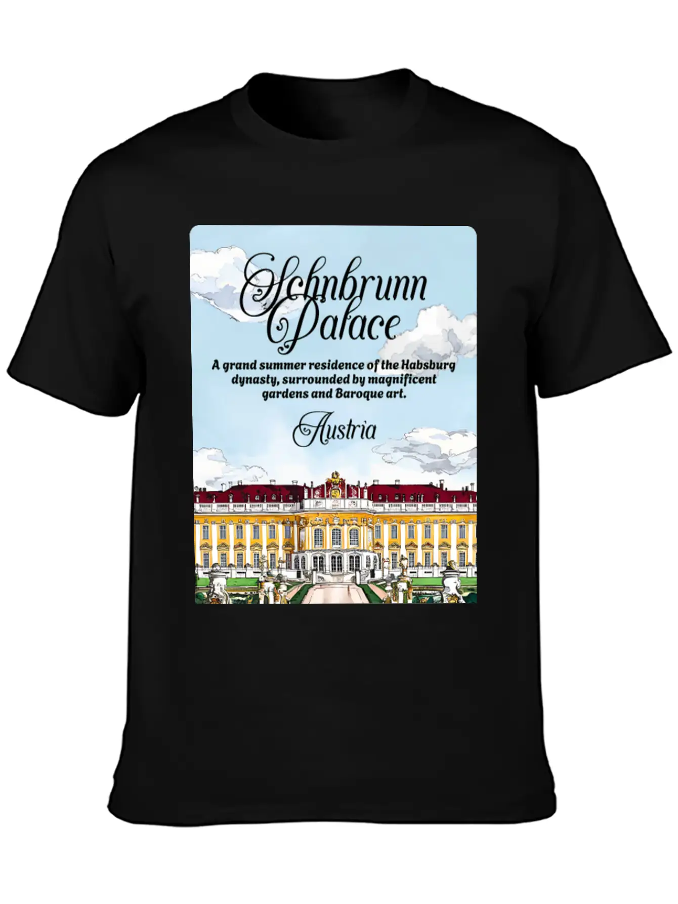 Sch?nbrunn Habsburg Dynasty Austria V2 Essential Cotton Tee For Daily Outfits ¨C Unisex Style