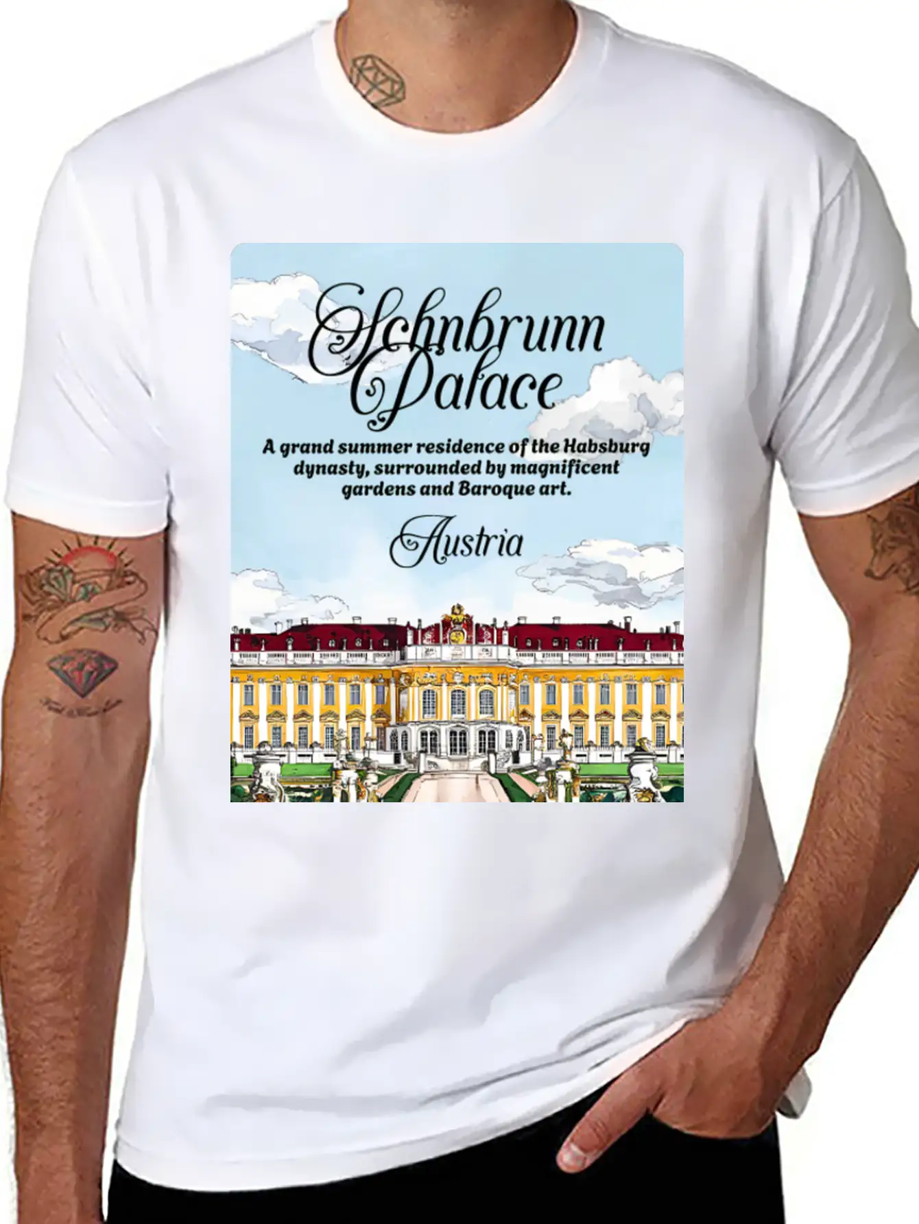 Sch?nbrunn Habsburg Dynasty Austria V2 Essential Cotton Tee For Daily Outfits ¨C Unisex Style