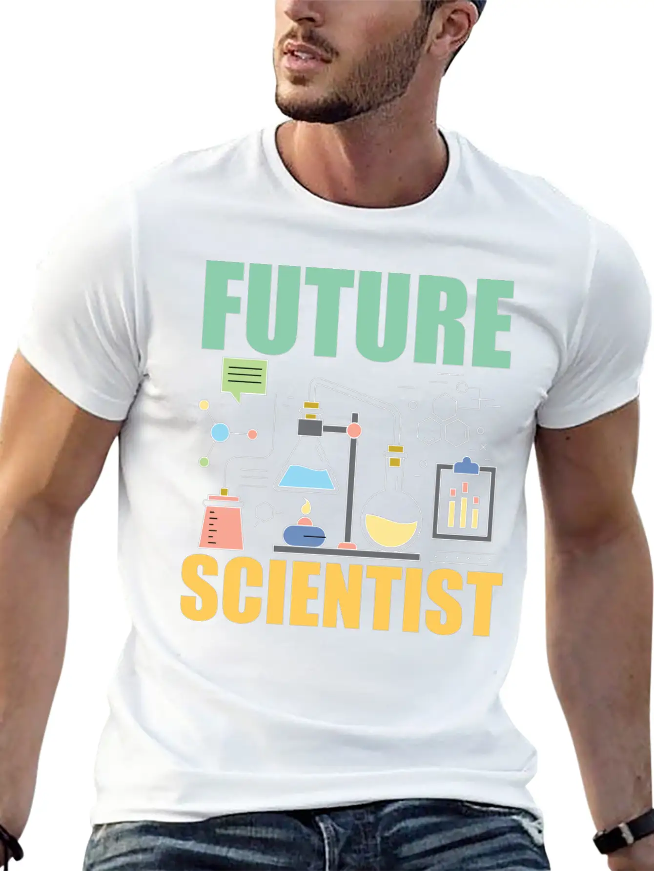 Science Funny - Future Scientist Basic Graphic T-Shirt ¨C Daily Comfort In Soft Cotton